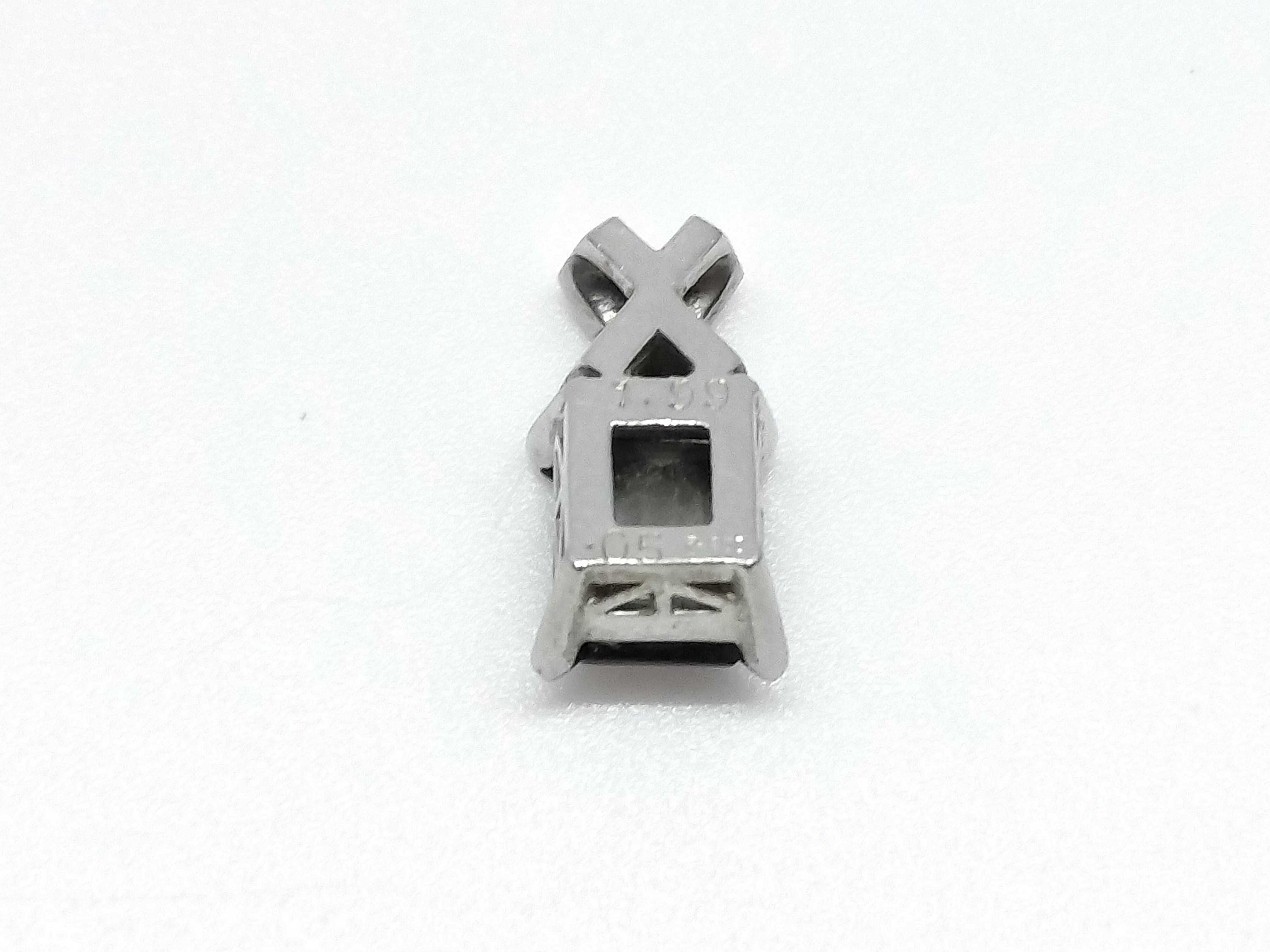 Bicolor Tourmaline and Diamond PT900 Platinum Pendant