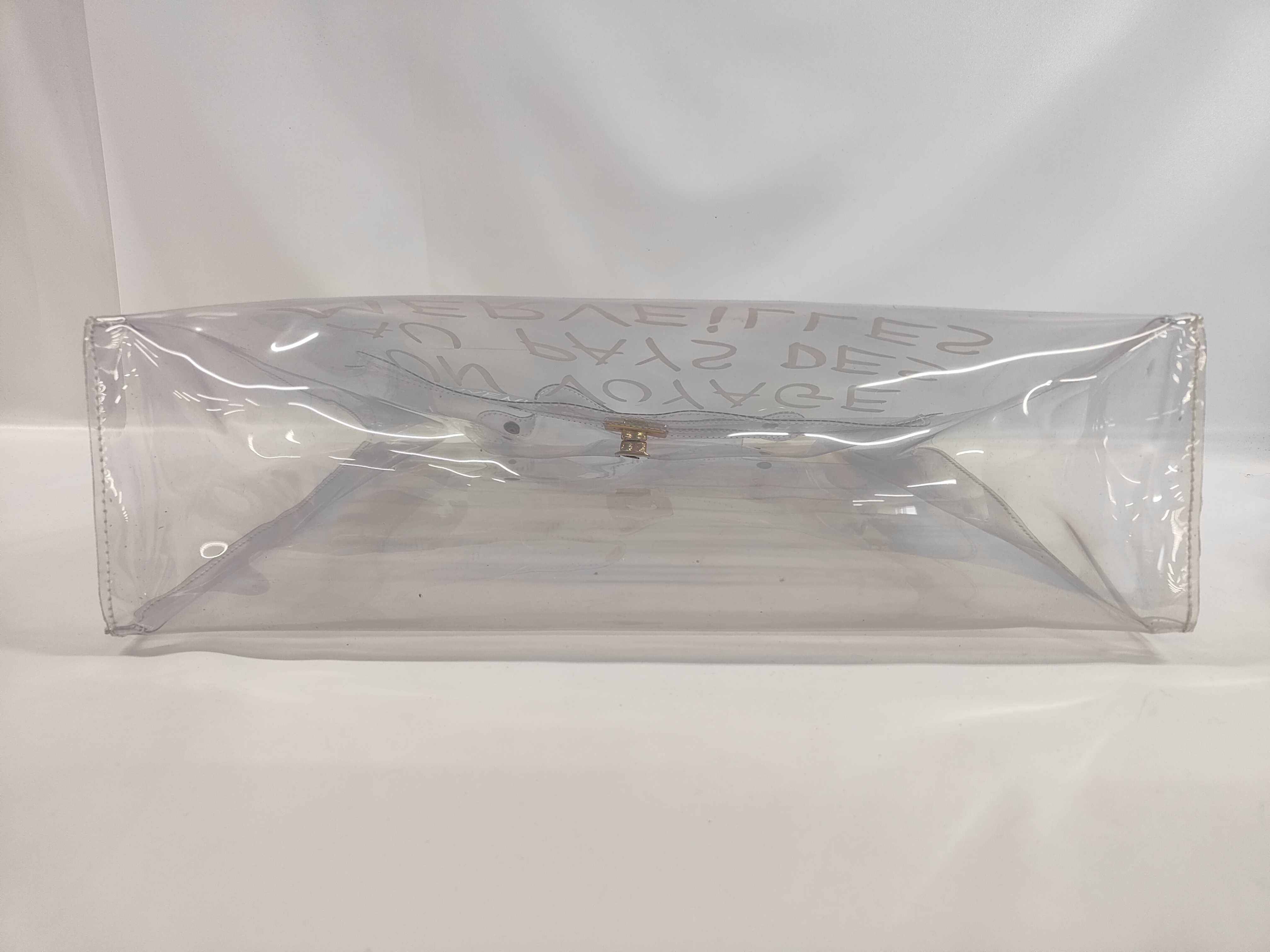 Hermes 1997 Transparent Vinyl Kelly Souvenir Handbag
