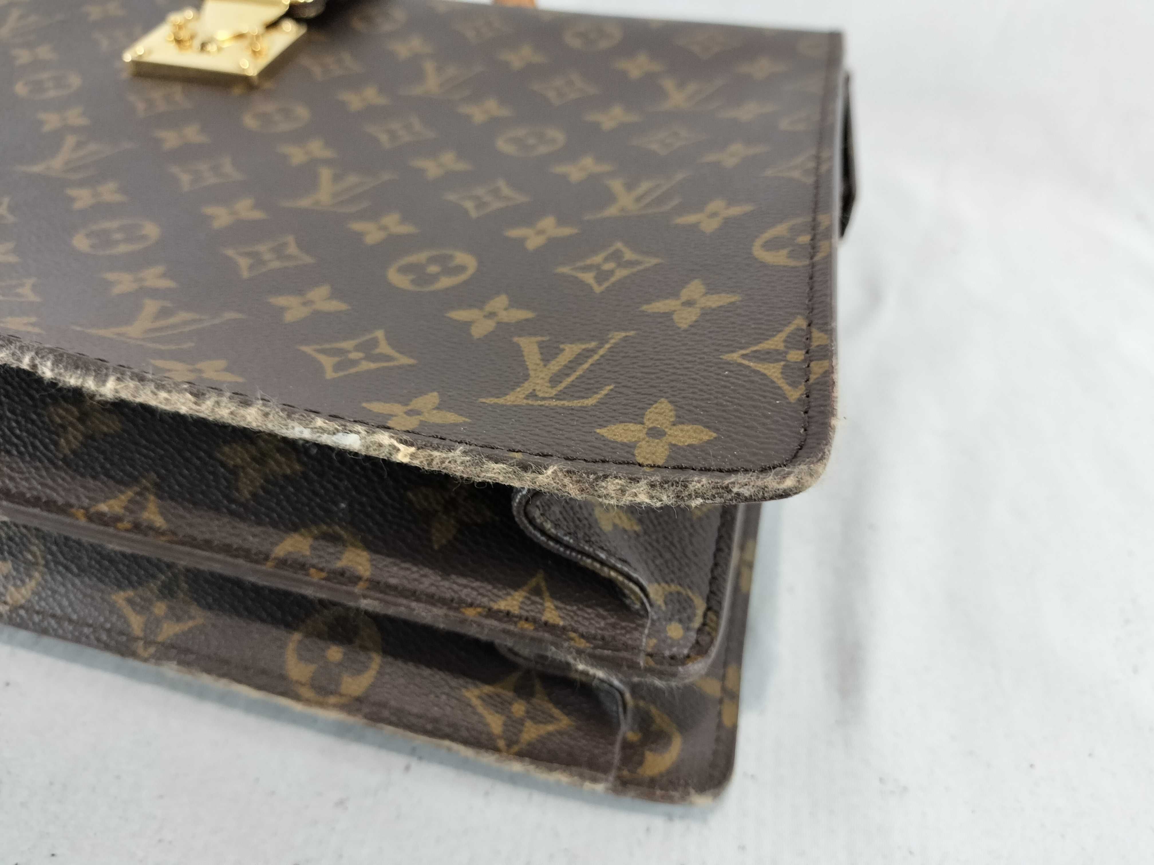 Louis Vuitton Monogram Canvas Serviette Fermoir Briefcase