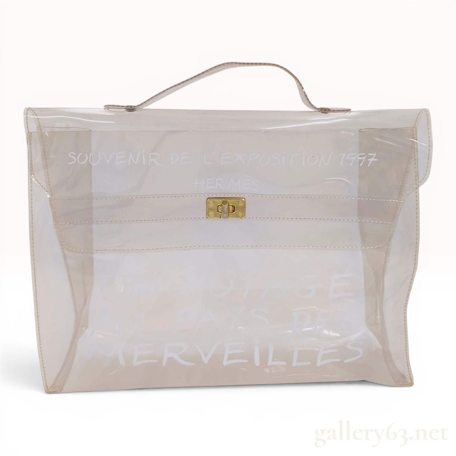Hermes Limited Edition Vinyl Kelly 40 Handbag, 1997 Exhibition Souvenir
