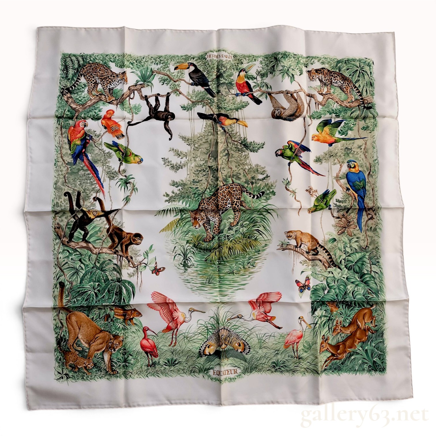Hermes Equateur Silk Carre 90 Scarf