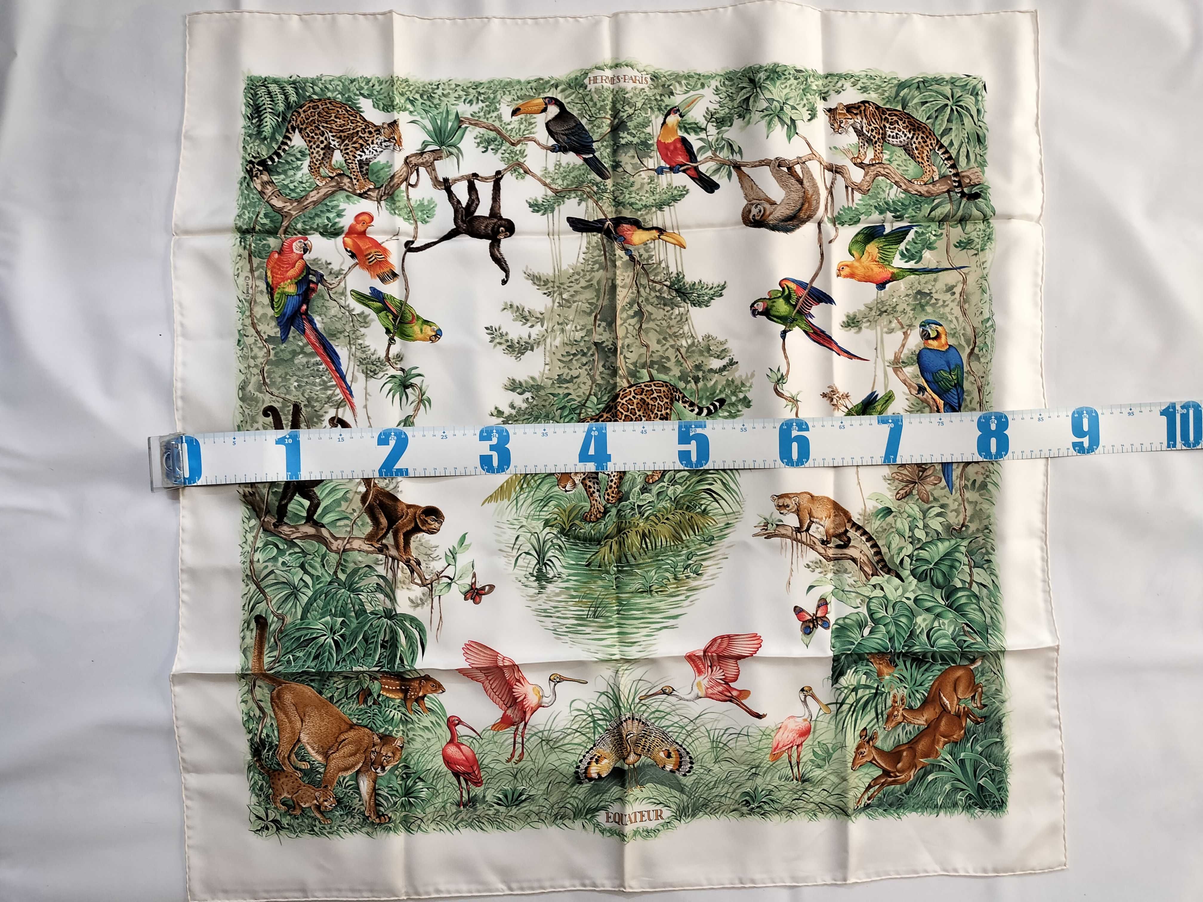 Hermes Equateur Silk Carre 90 Scarf