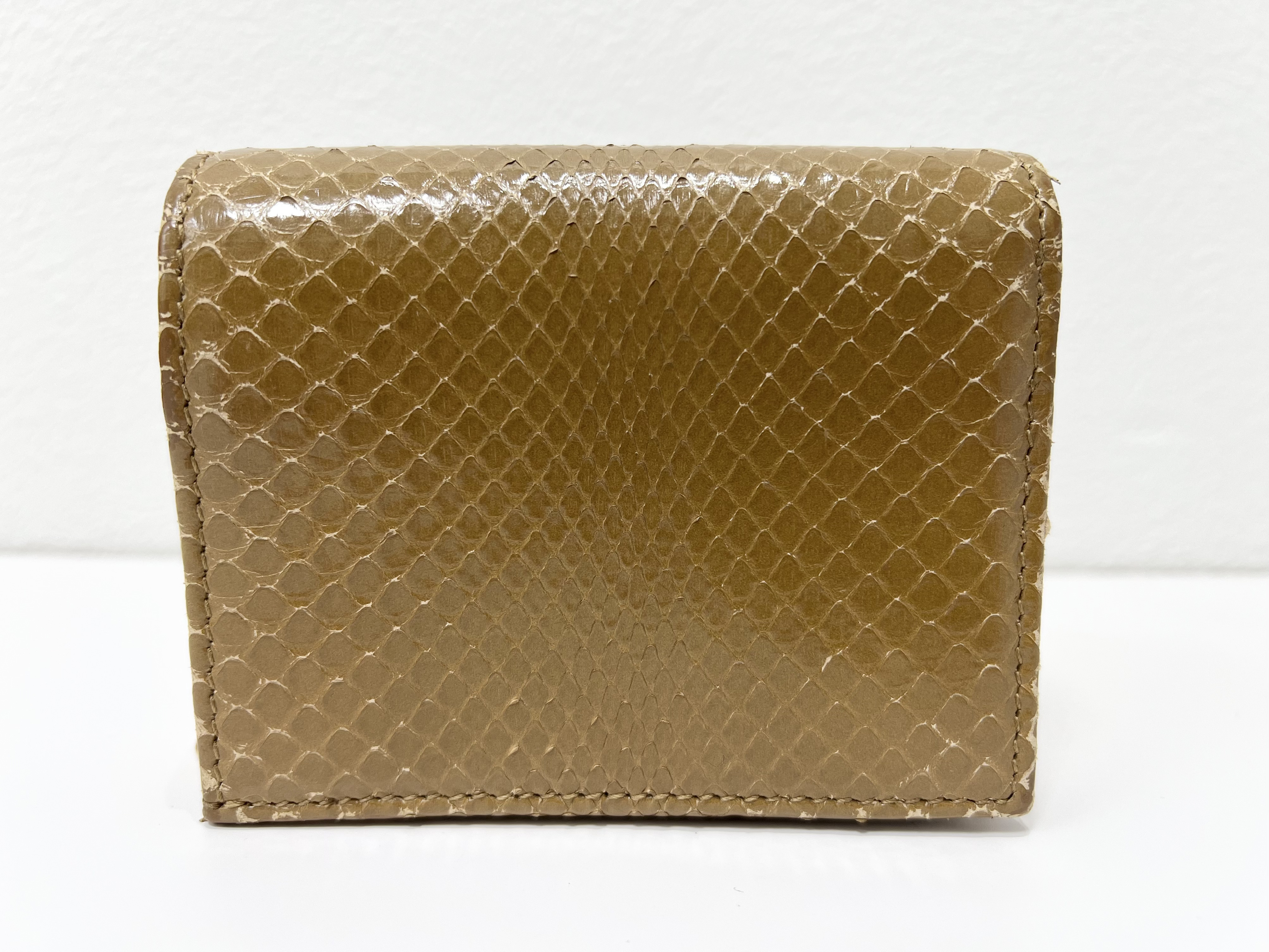 Gucci Zumi Python Leather Card Case on Chain