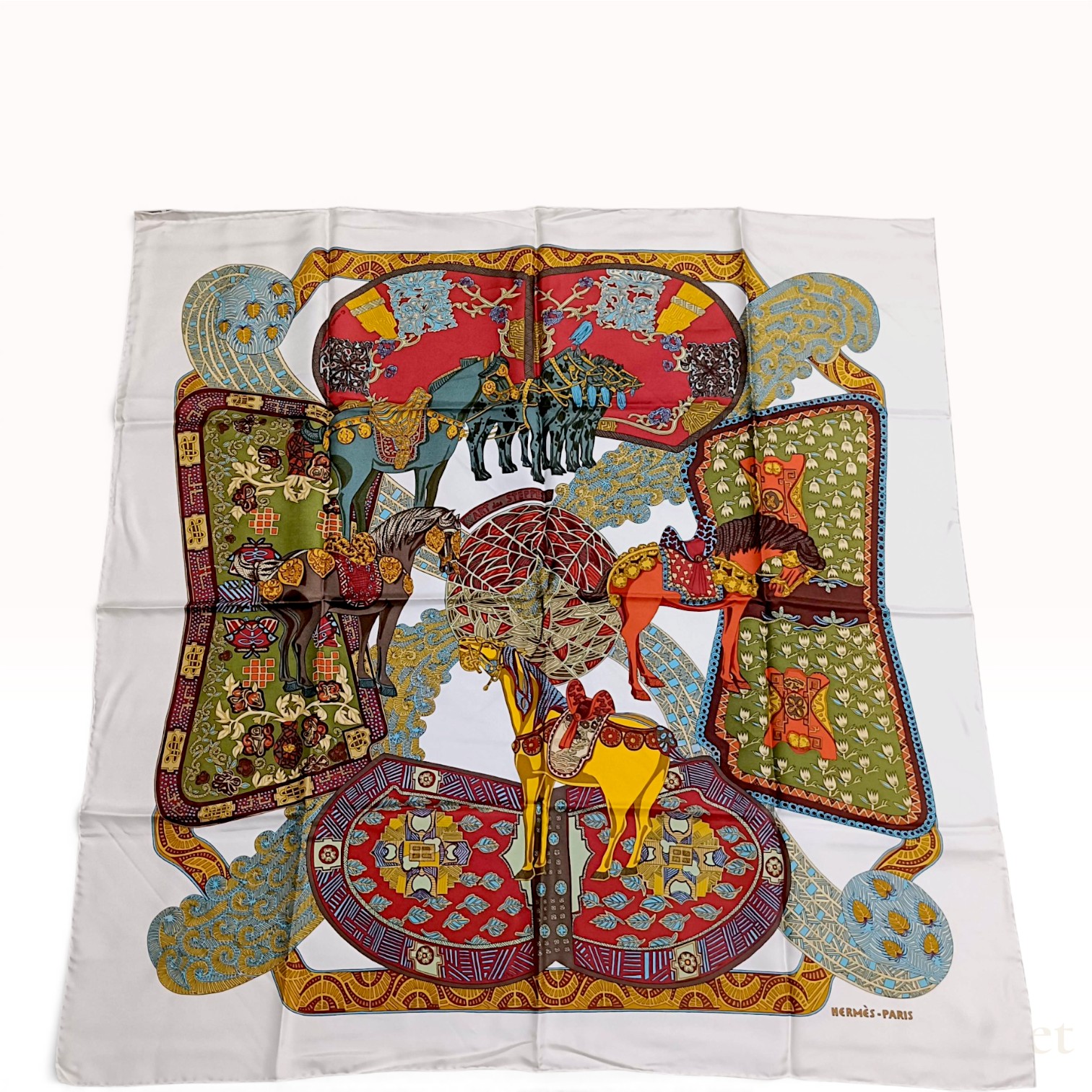 Hermes Art des Steppes Silk Twill Carre 90 Scarf