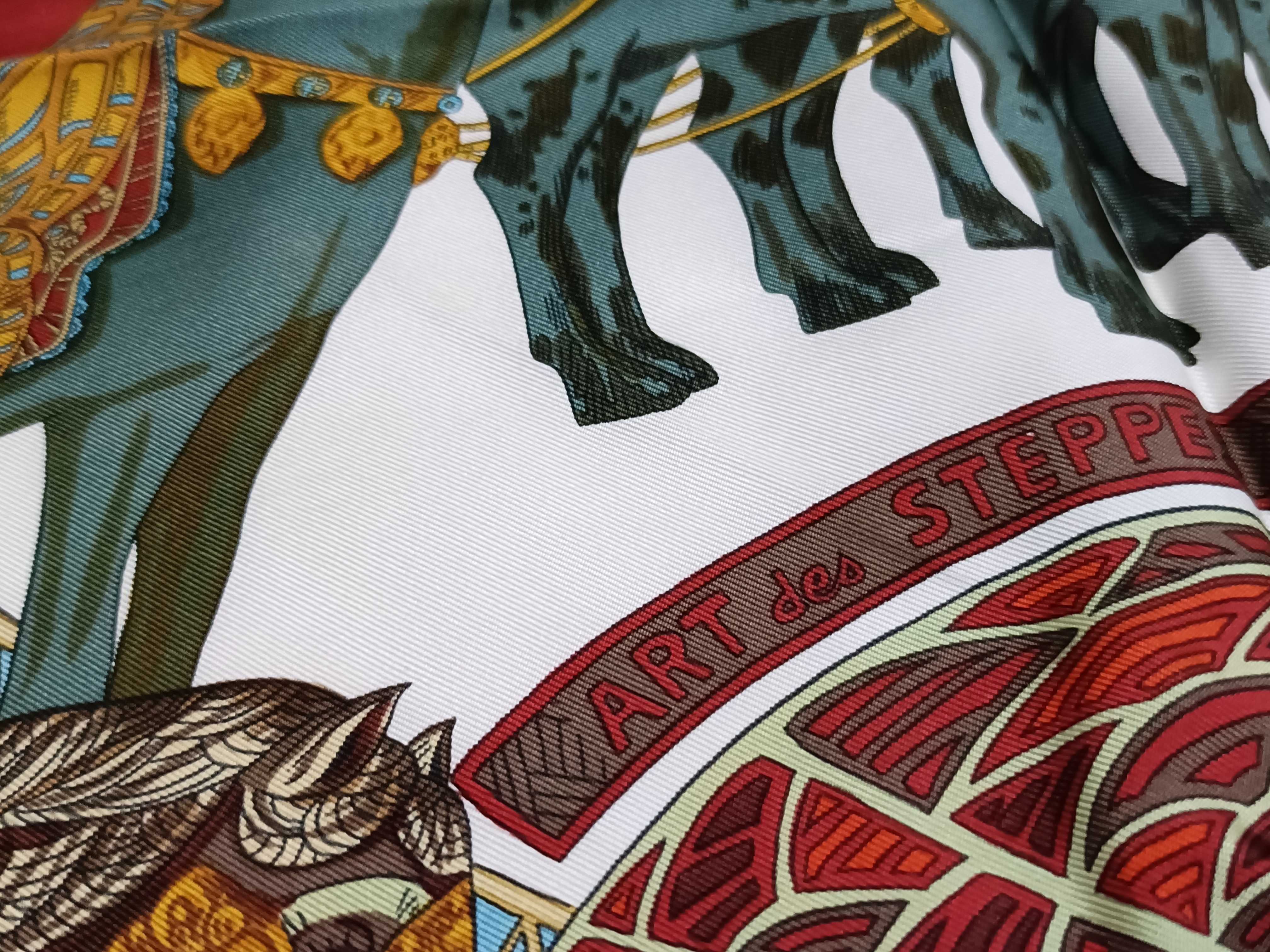 Hermes Art des Steppes Silk Twill Carre 90 Scarf