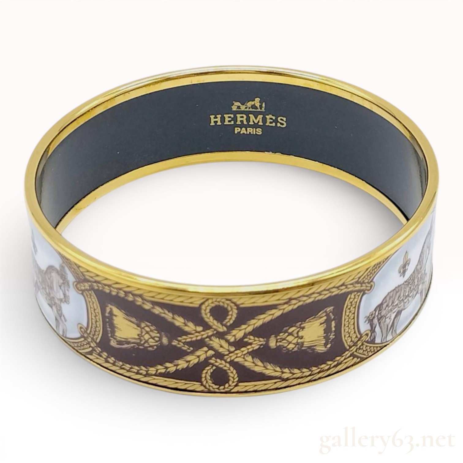 Hermes Grand Apparat Wide Enamel Bangle