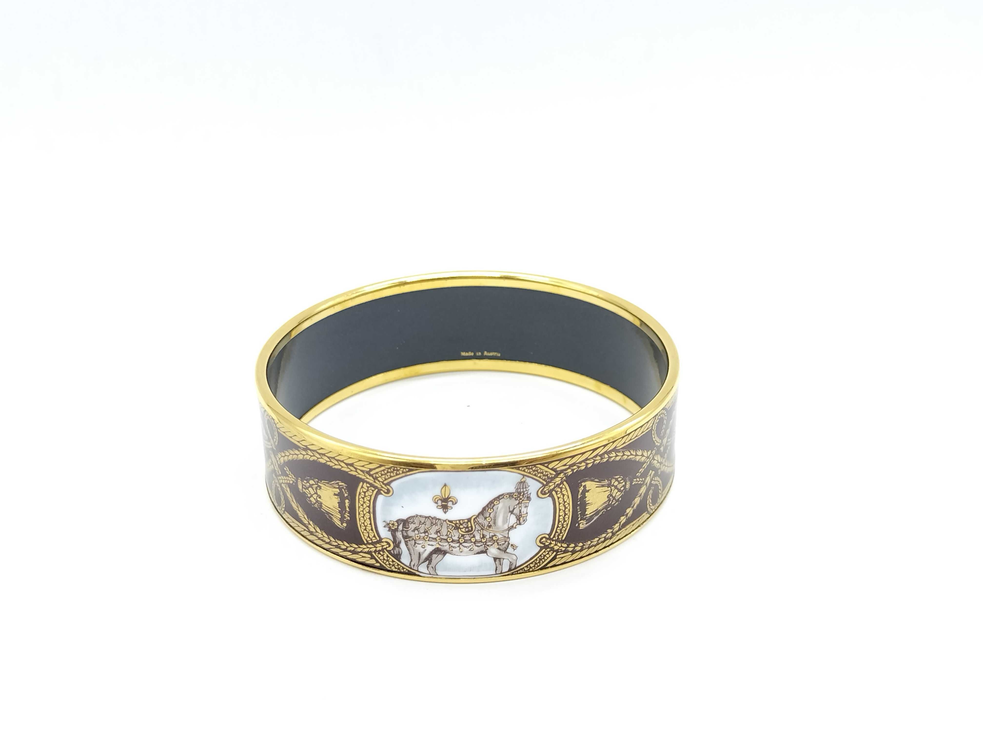 Hermes Grand Apparat Wide Enamel Bangle