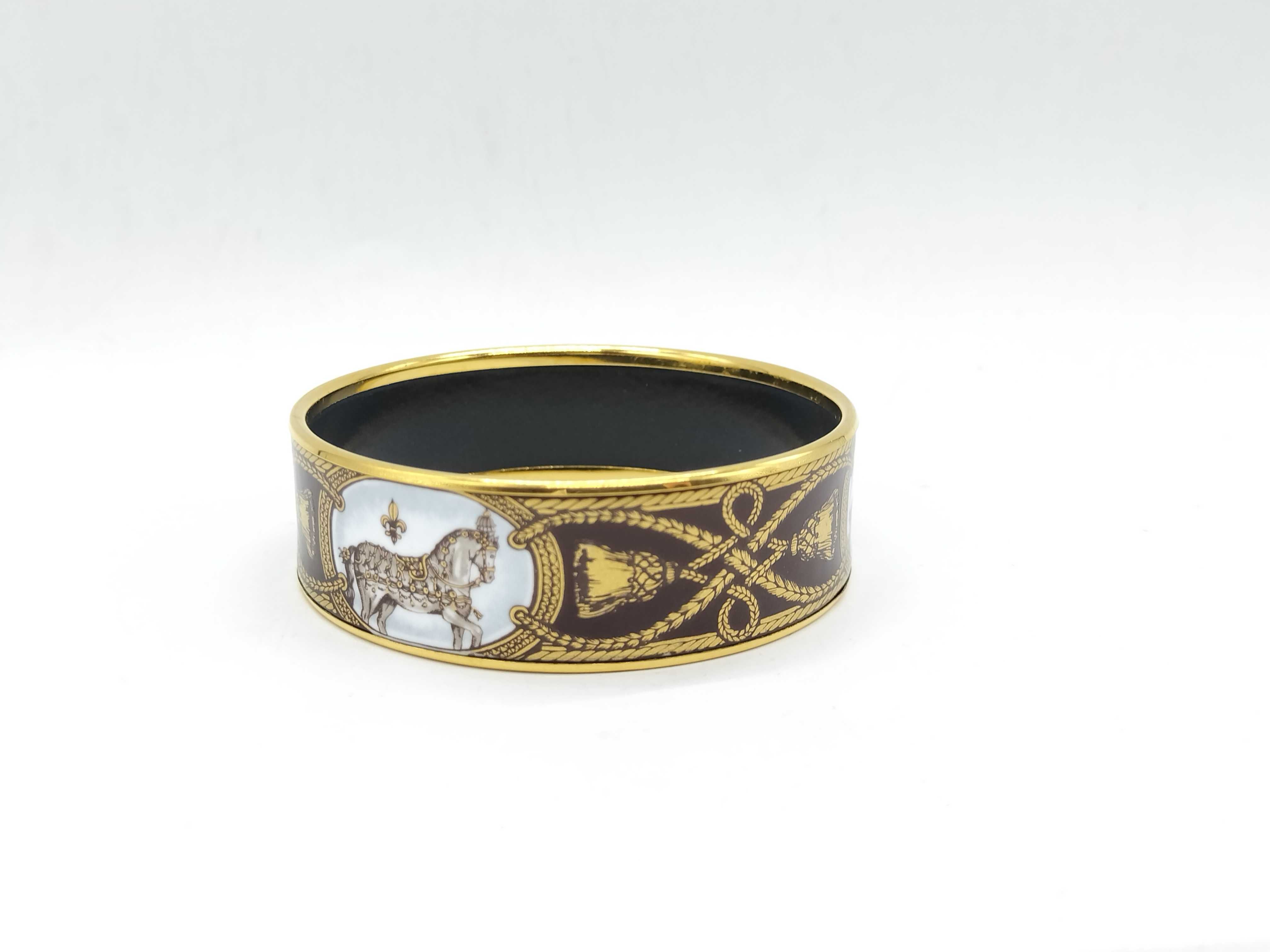 Hermes Grand Apparat Wide Enamel Bangle
