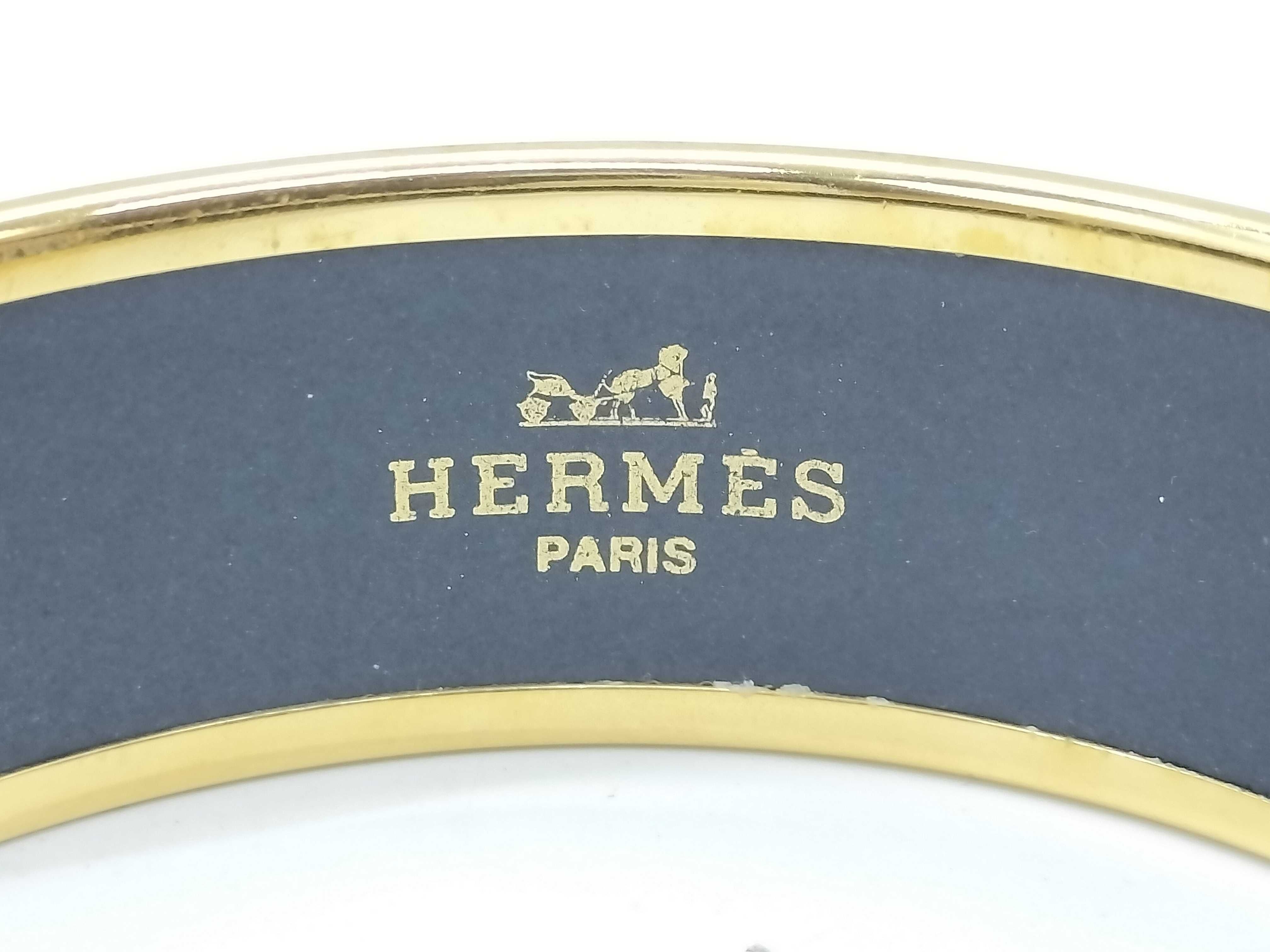 Hermes Grand Apparat Wide Enamel Bangle