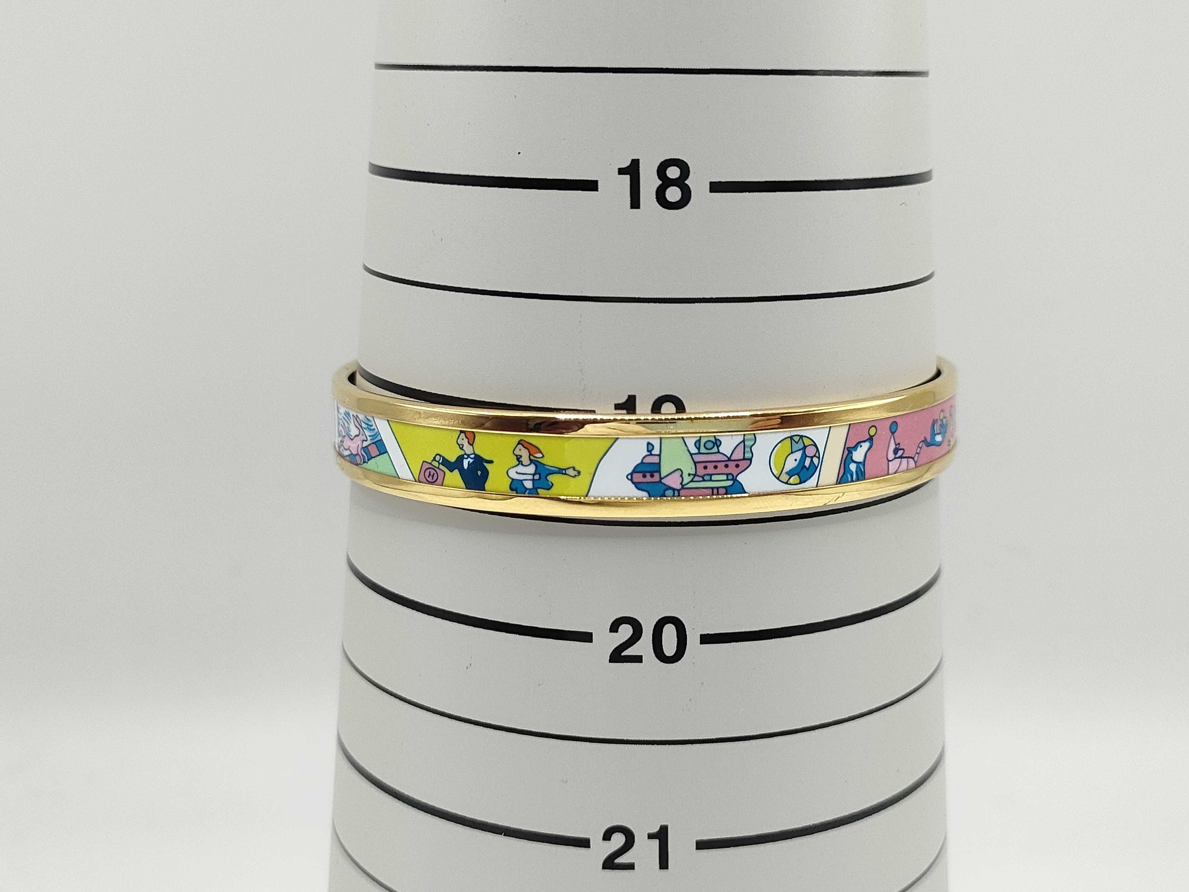 Hermes Tea for Two Narrow Enamel Bangle