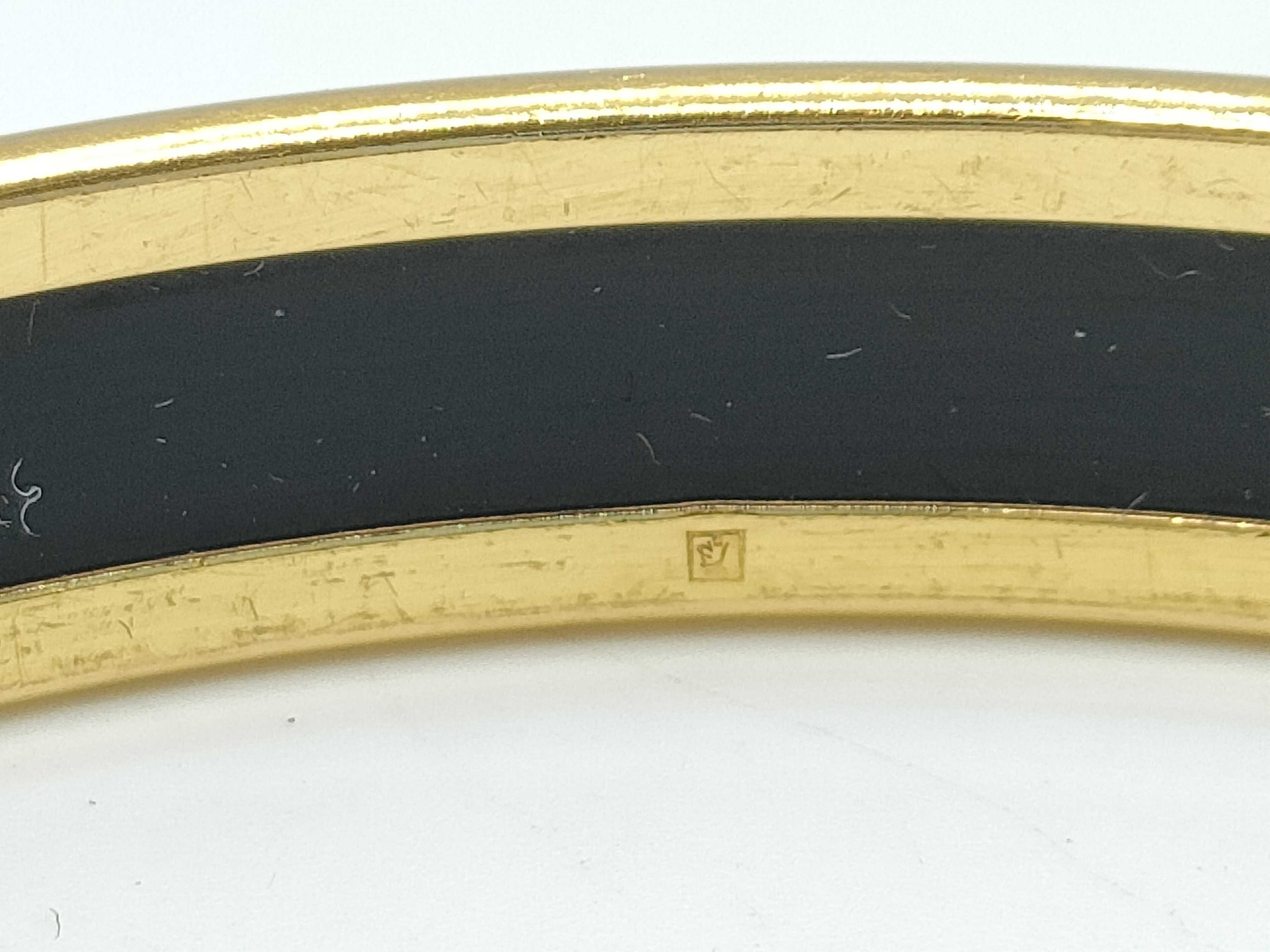 Hermes Tea for Two Narrow Enamel Bangle