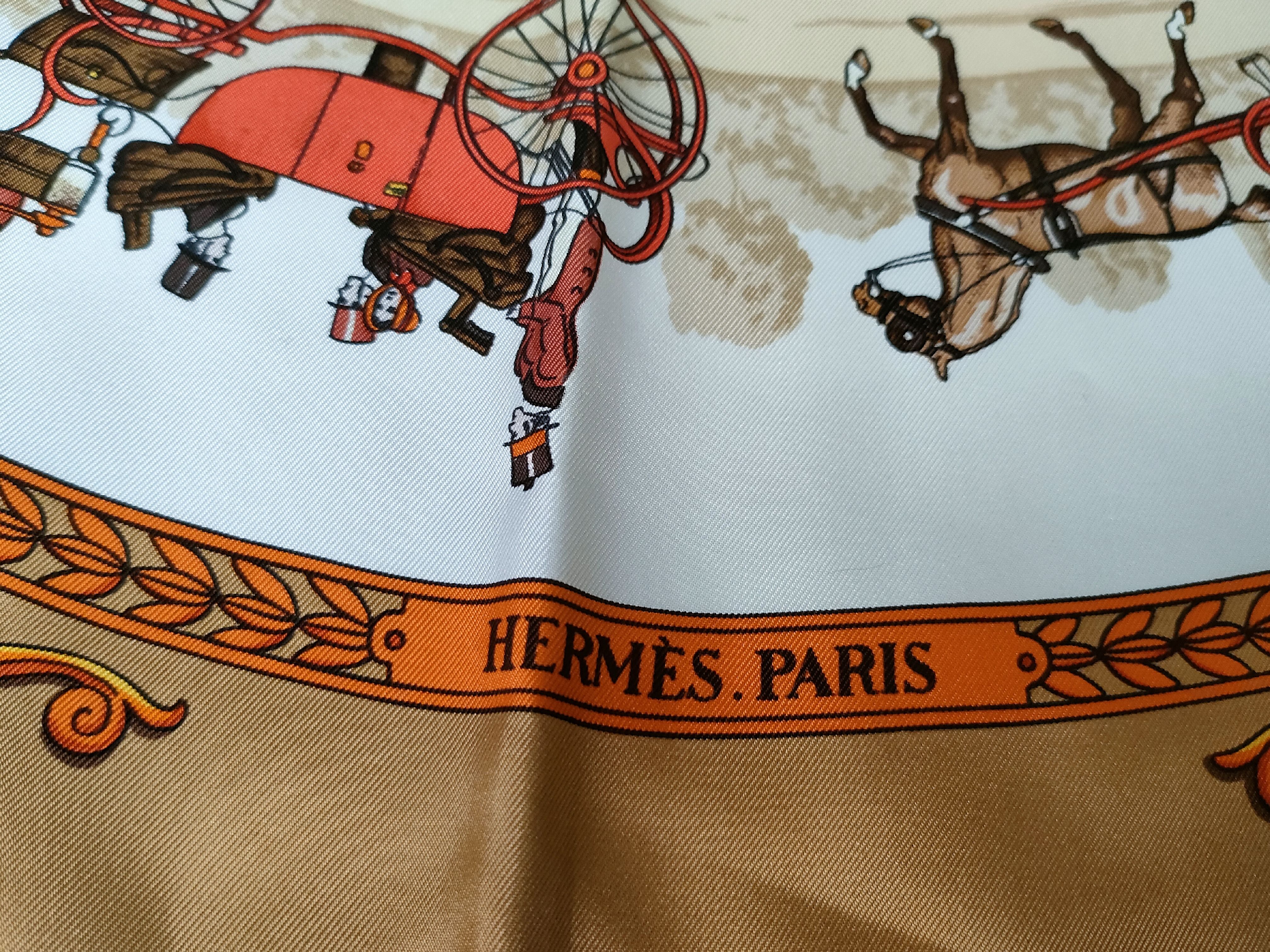 Hermes La Promenade de Longchamps Silk Scarf by Philippe Ledoux