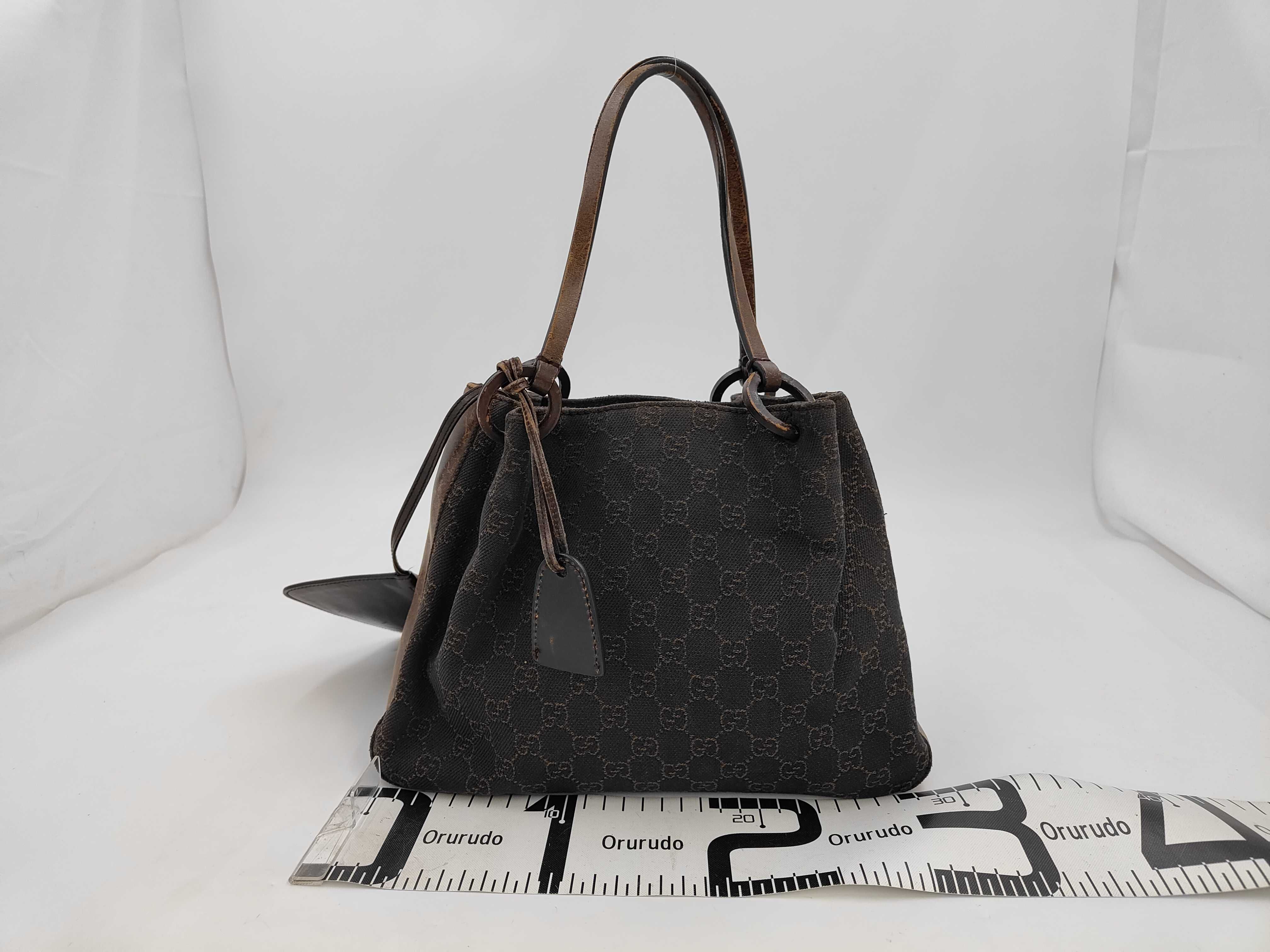 A Gucci GG Monogram Canvas and Leather Tote Bag