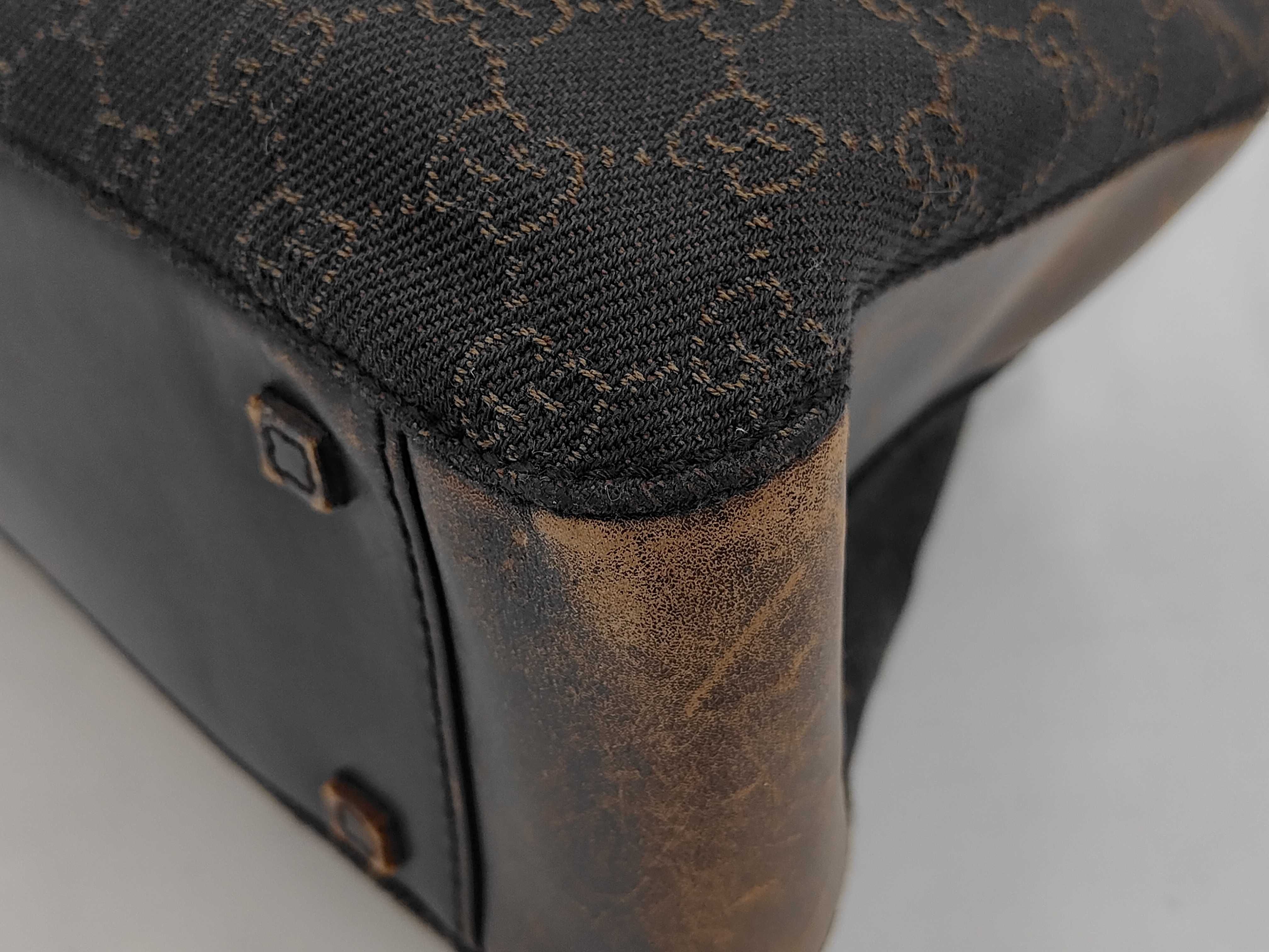 A Gucci GG Monogram Canvas and Leather Tote Bag