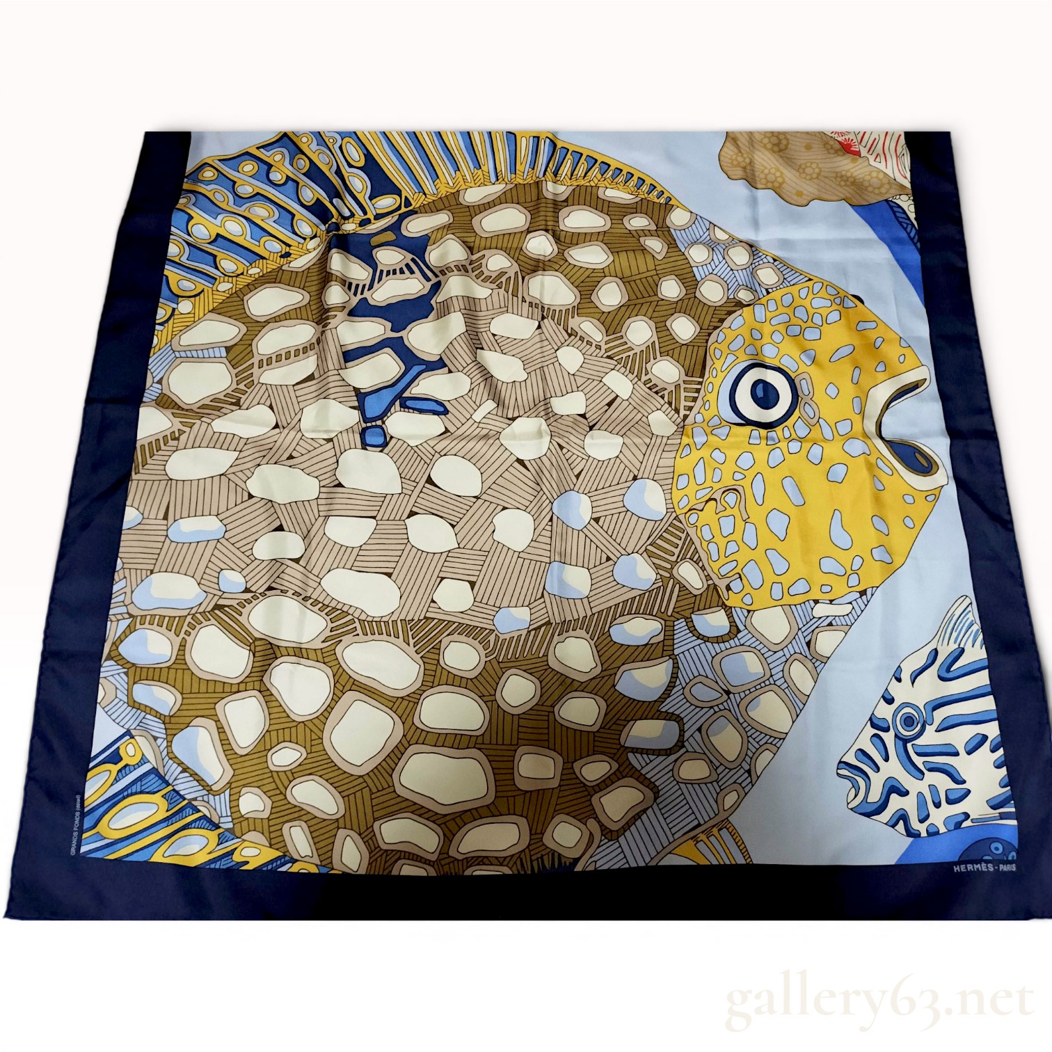 Hermes Grands Fonds detail Silk Scarf