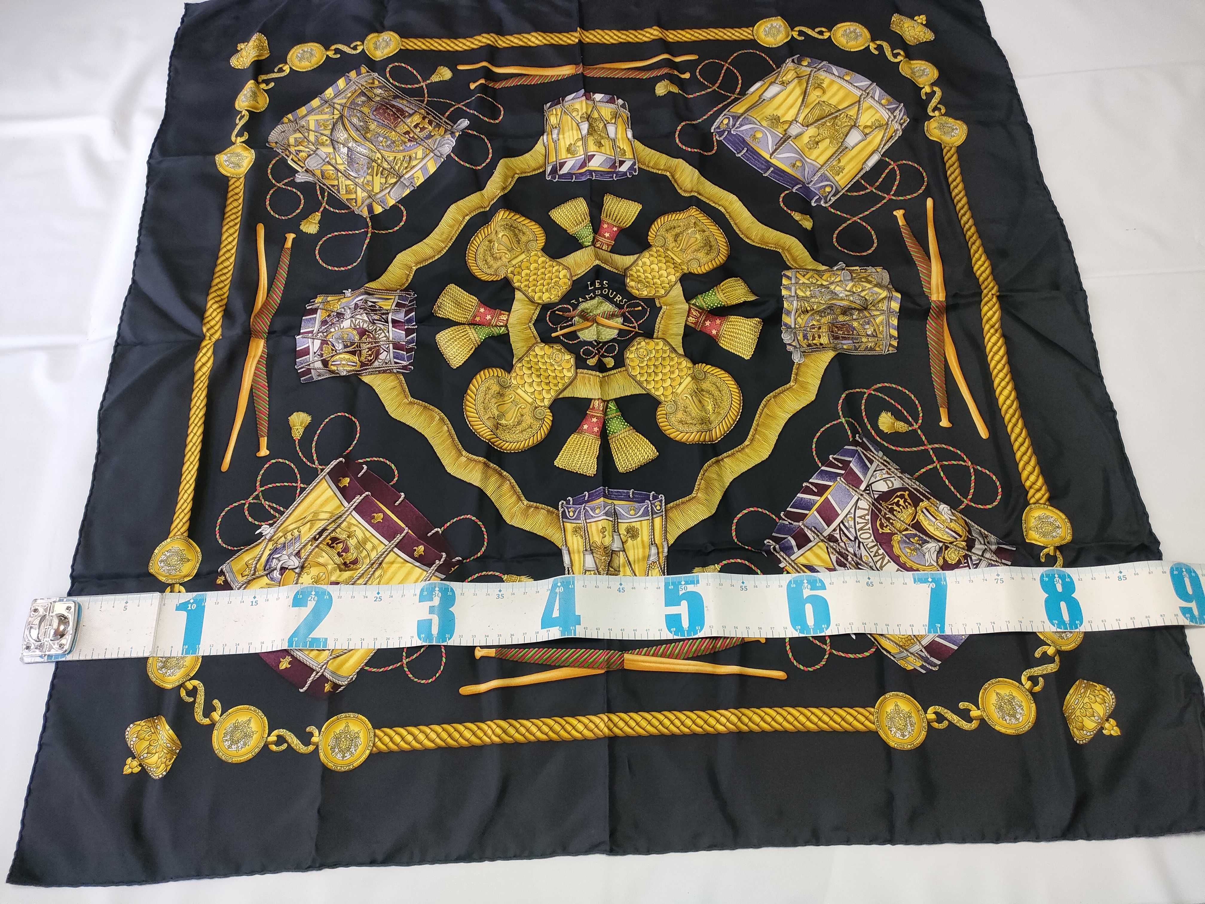 Hermes Les Tambours Silk Scarf by Joachim Metz