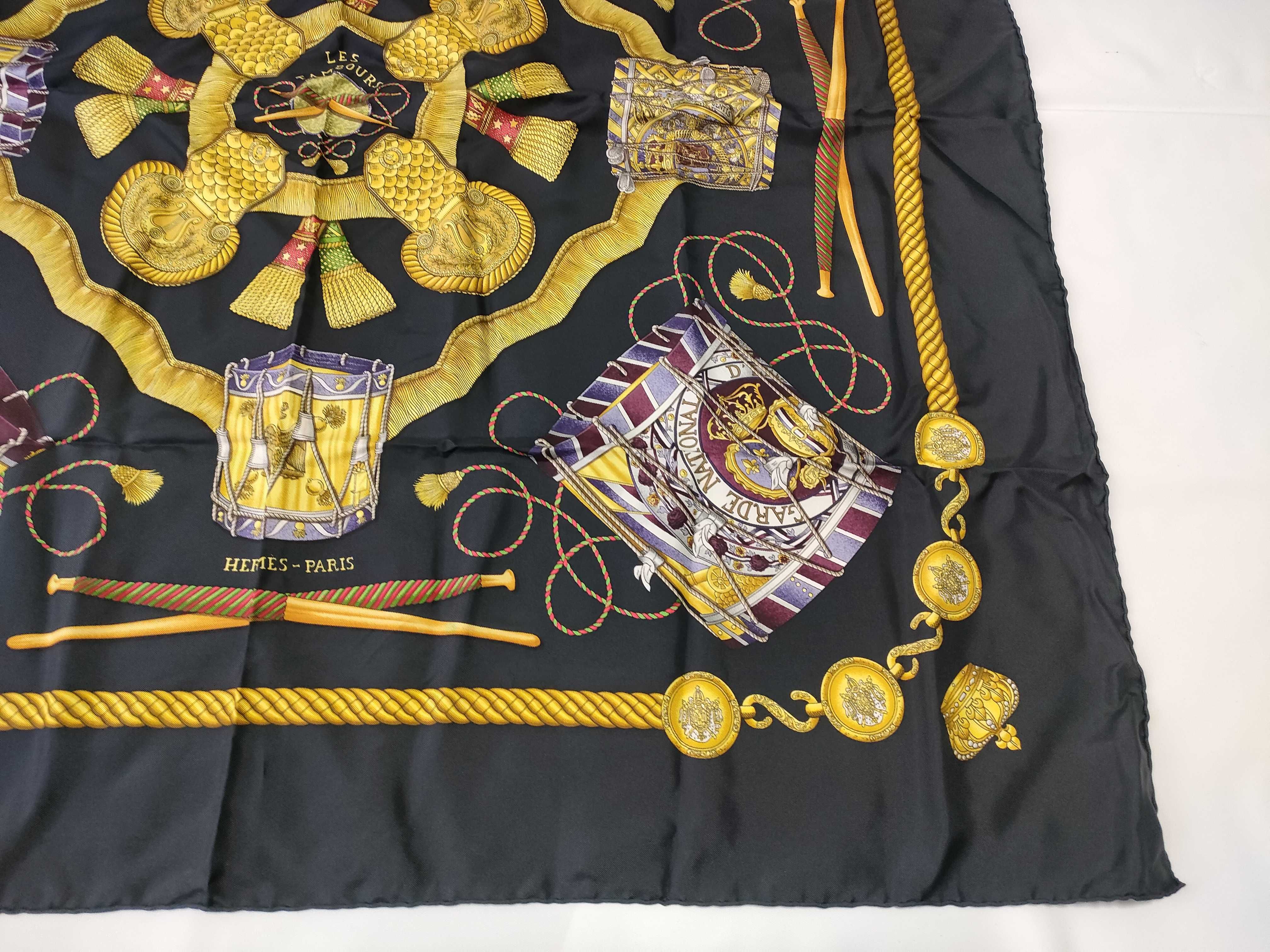 Hermes Les Tambours Silk Scarf by Joachim Metz
