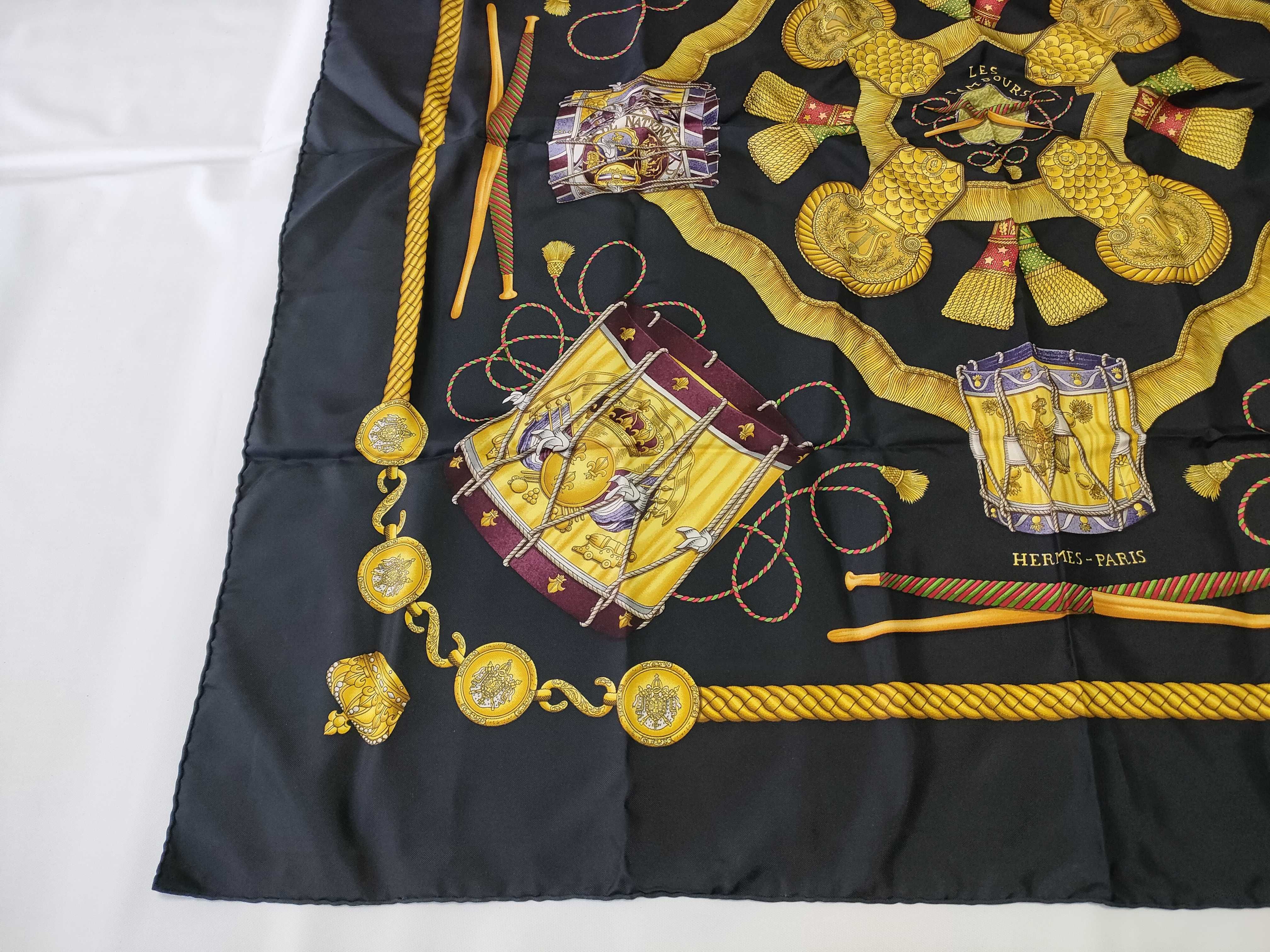 Hermes Les Tambours Silk Scarf by Joachim Metz