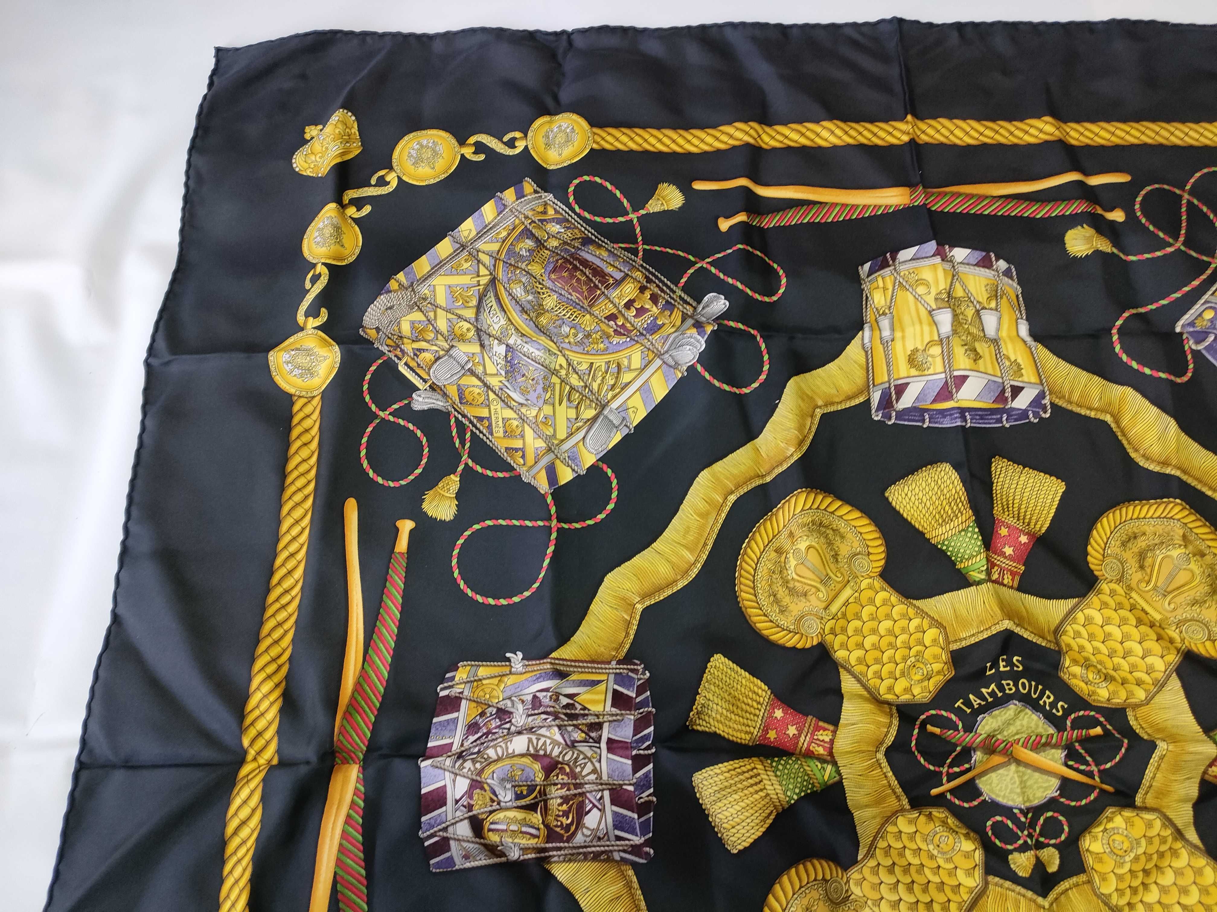Hermes Les Tambours Silk Scarf by Joachim Metz