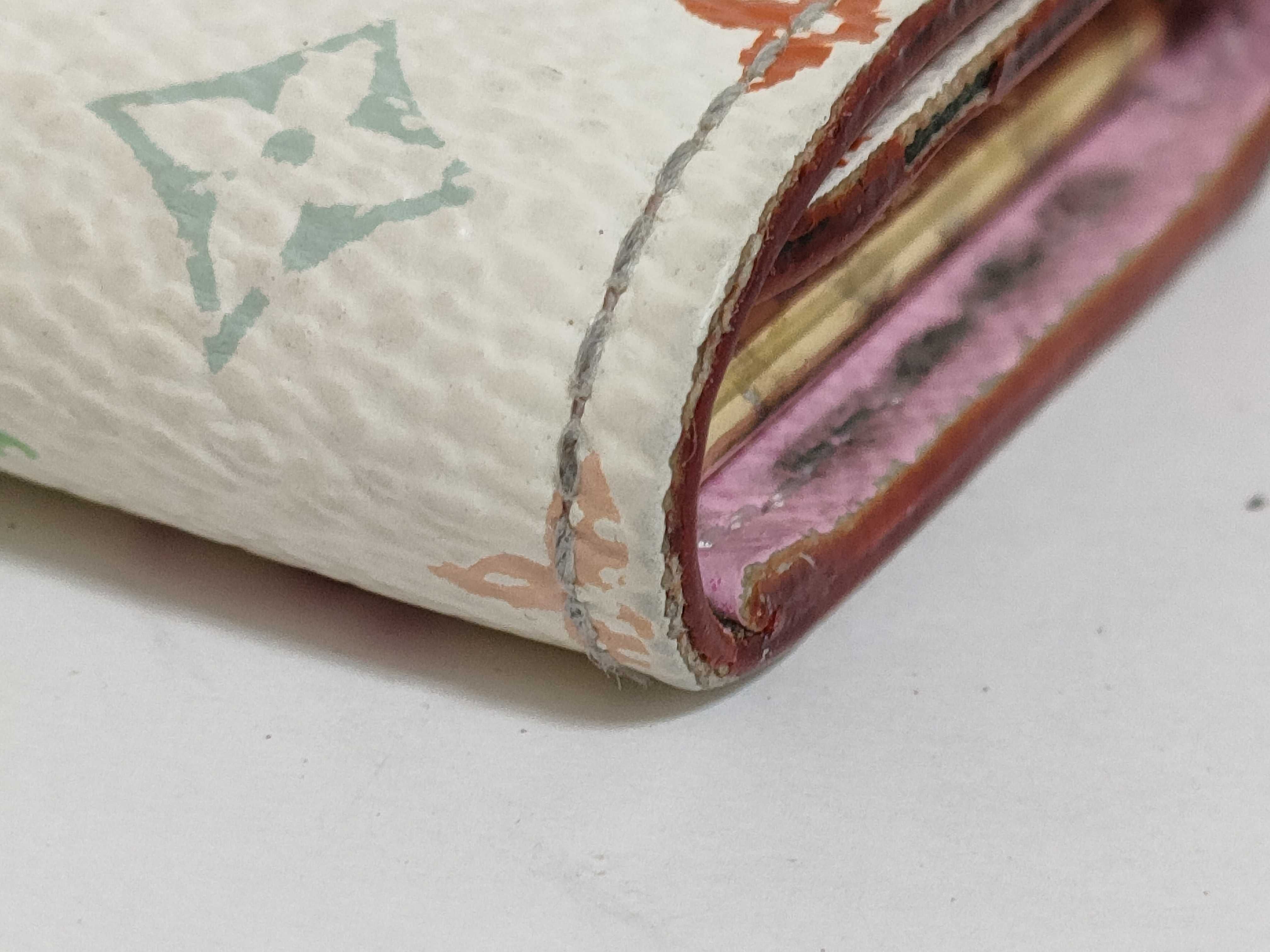 Louis Vuitton Monogram Multicolore 4 Key Holder in Blanc Canvas
