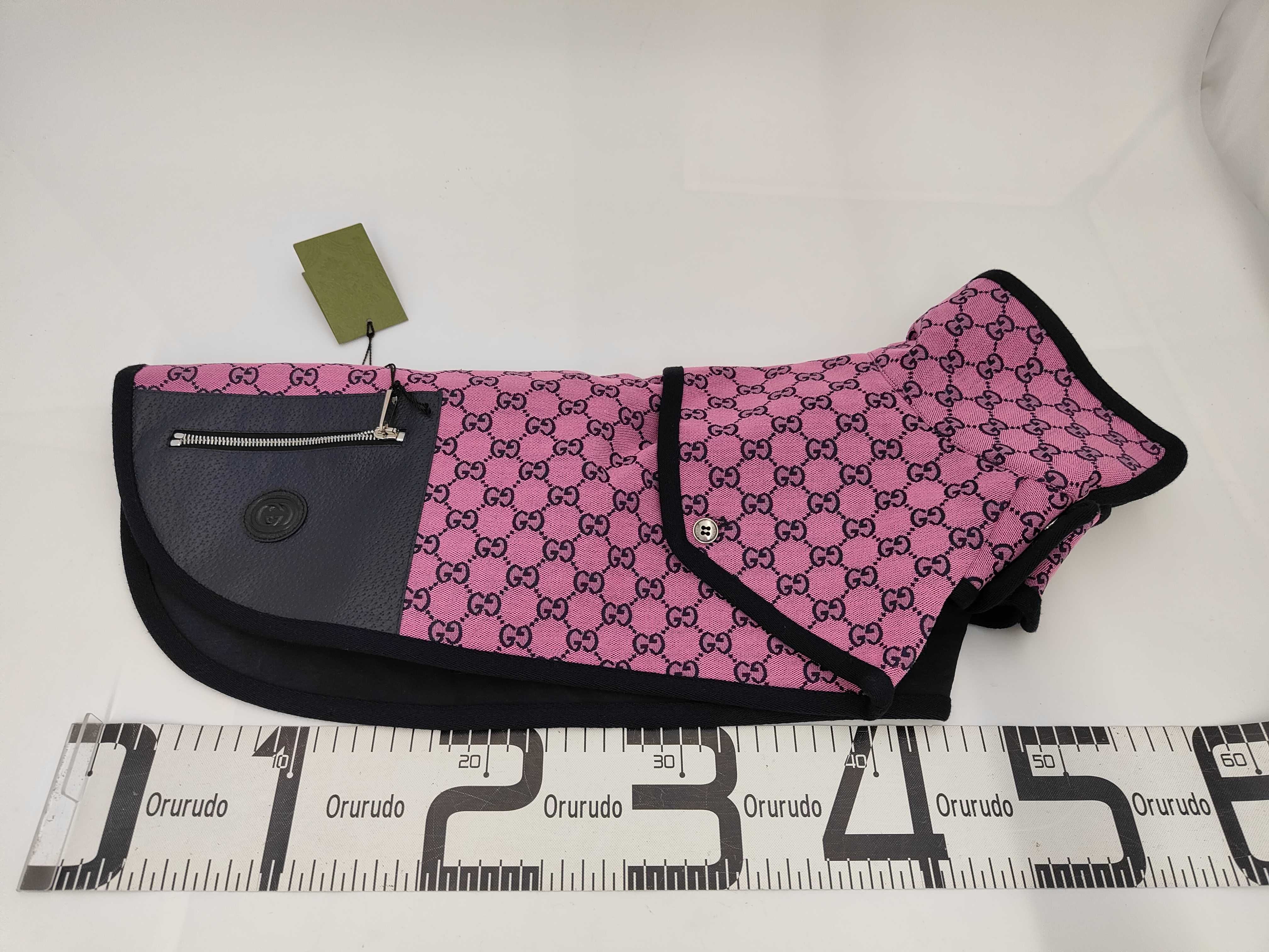 Gucci Pink GG Monogram Pet Trench Coat brand new