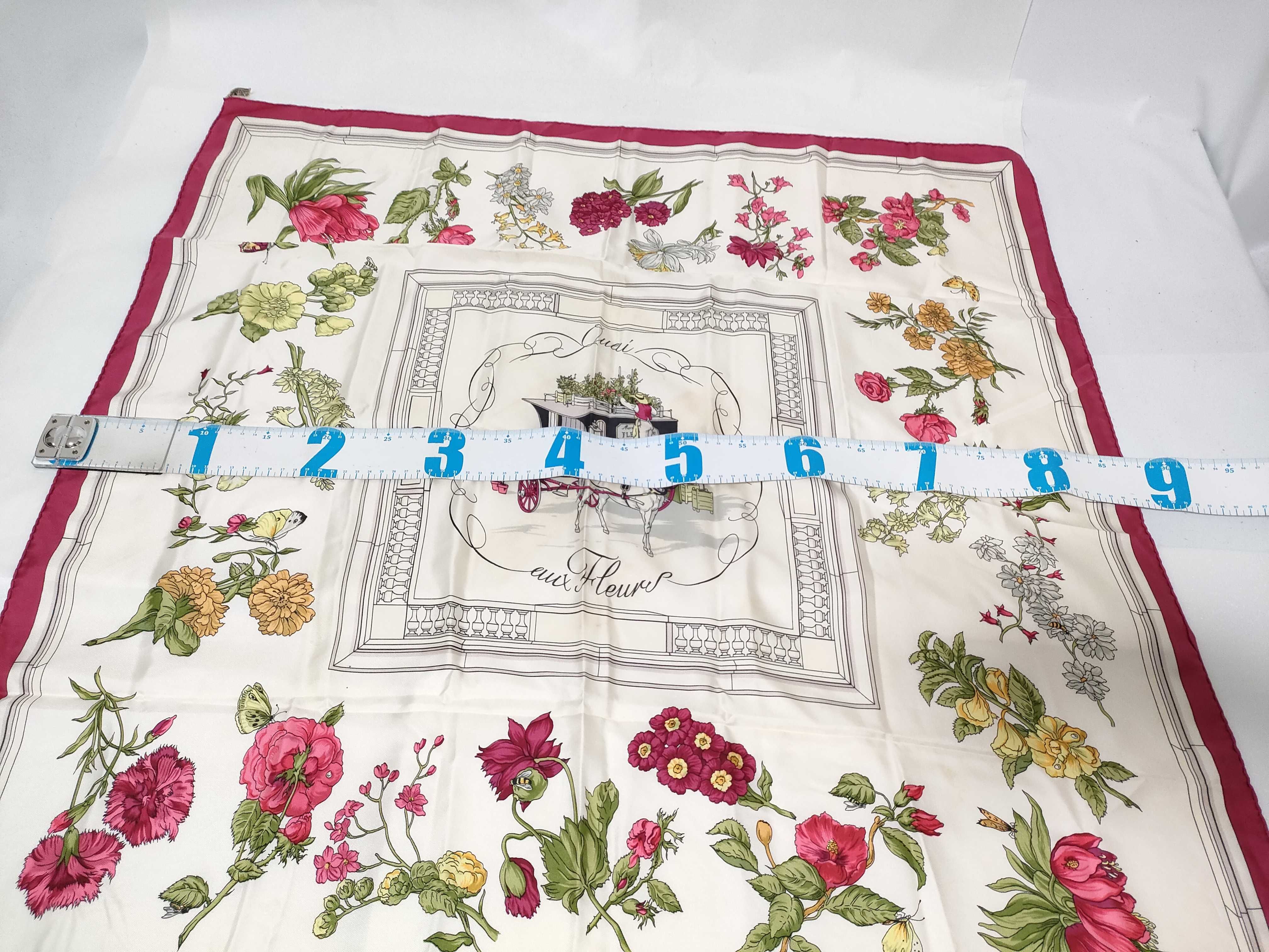 Hermes Quai aux Fleurs Silk Carre Scarf