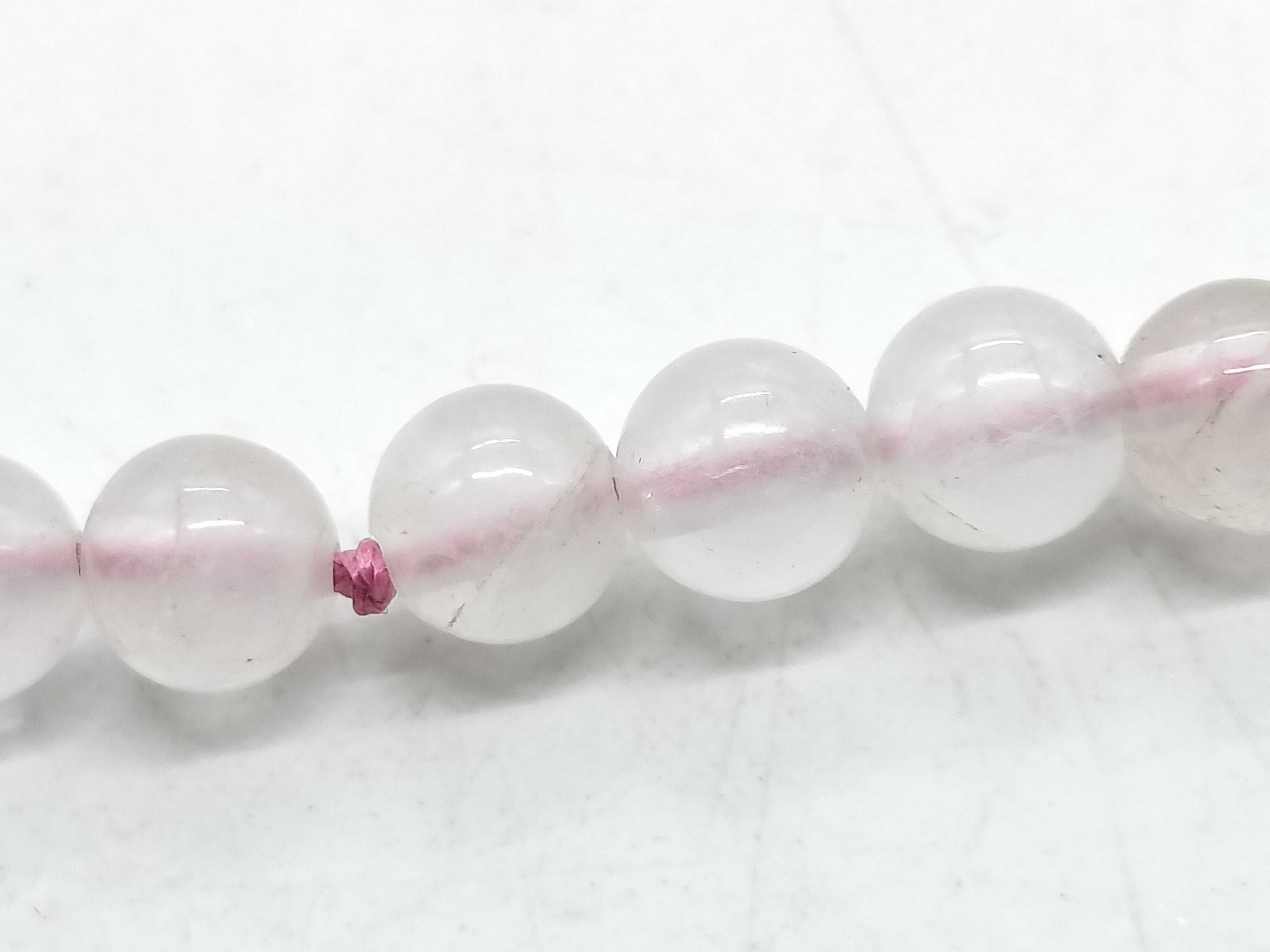 Tiffany and Co. Sterling Silver and Rose Quartz Beaded Heart Necklace