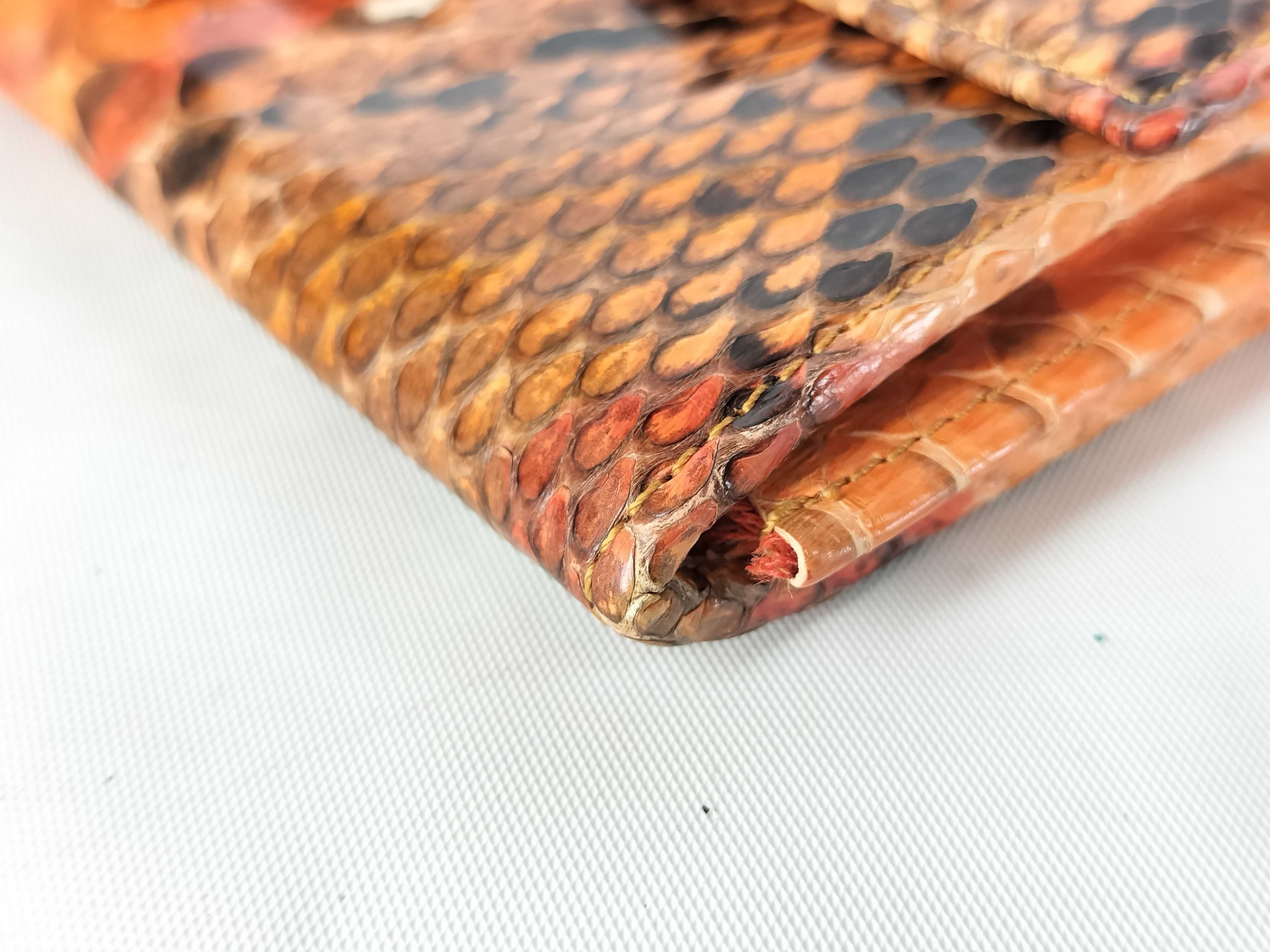 Fendi Python Skin Continental Wallet with FF Logo Buckle