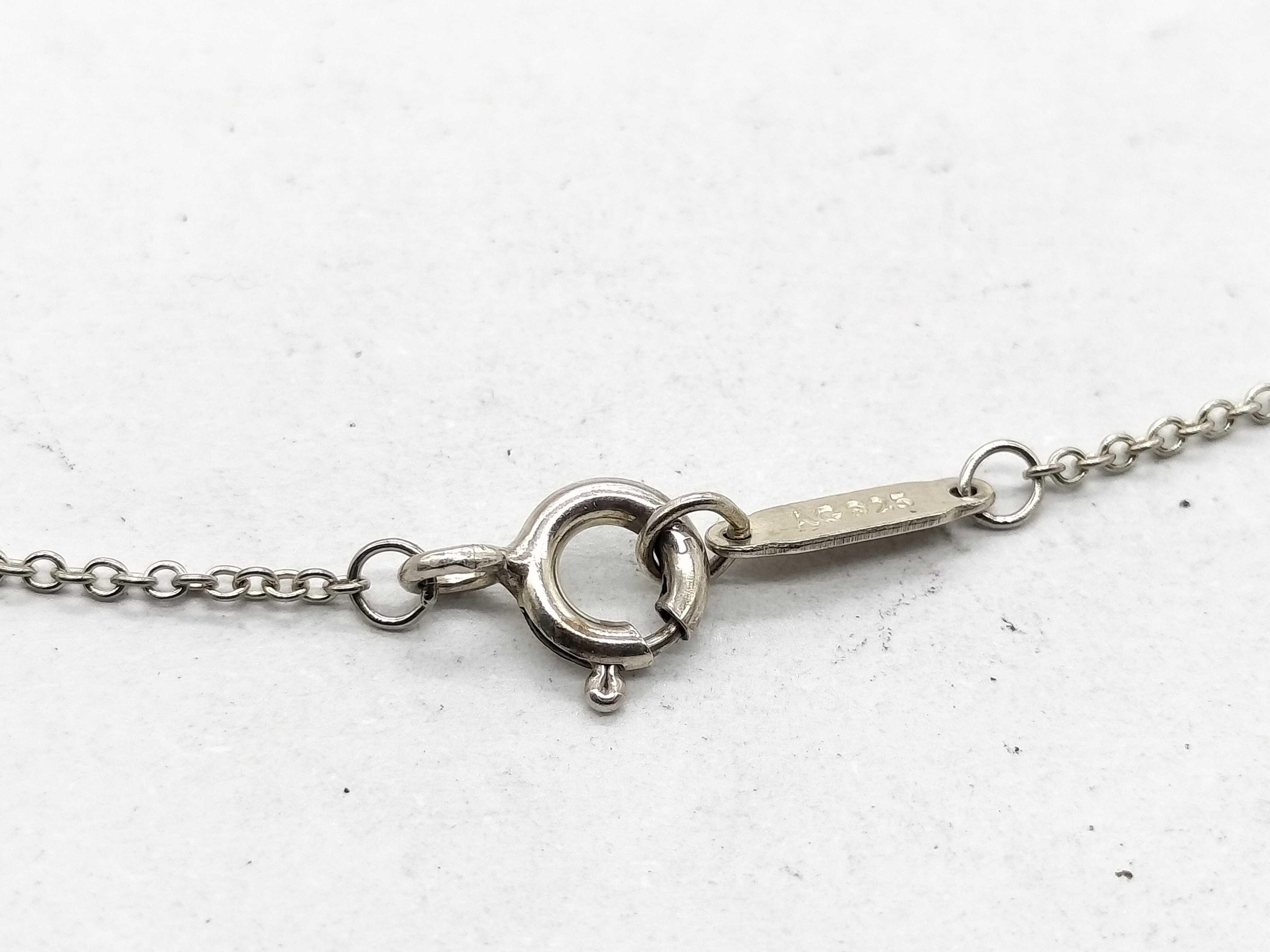 Tiffany & Co. Sterling Silver Double Heart Enamel Return to Tiffany Necklace