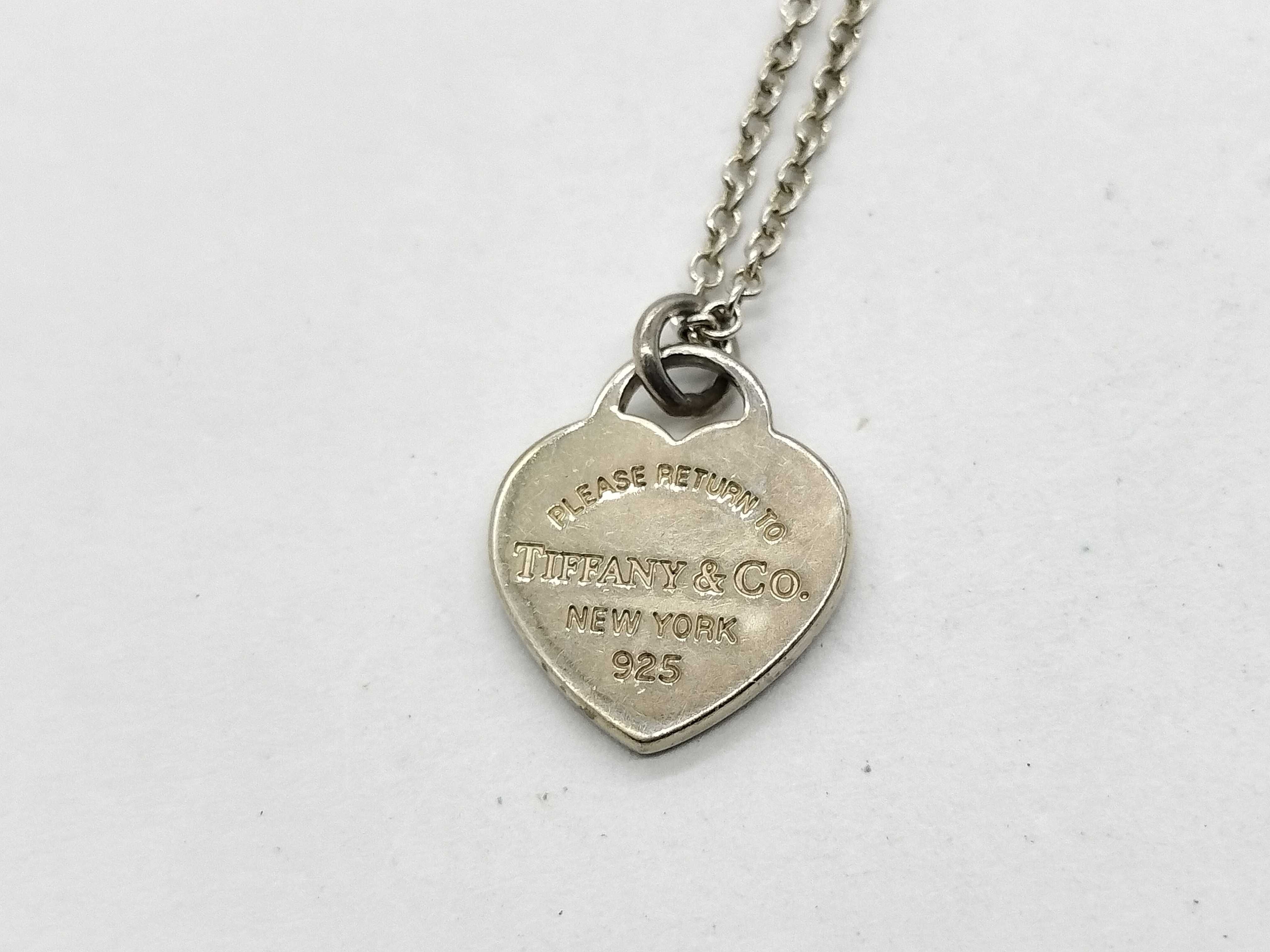 Tiffany & Co. Sterling Silver Double Heart Enamel Return to Tiffany Necklace