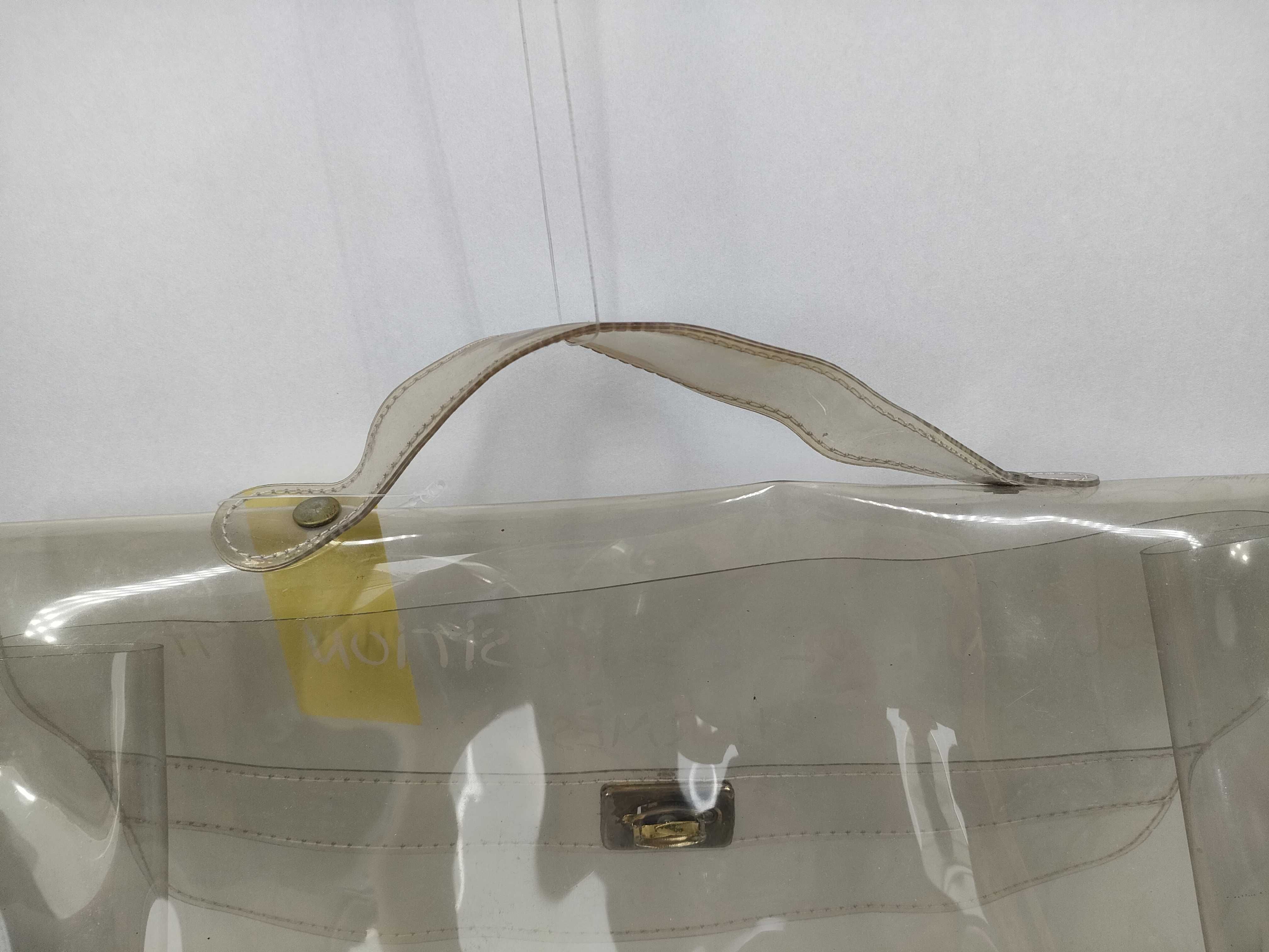Hermes Clear Vinyl Kelly 40 Souvenir Exhibition Bag