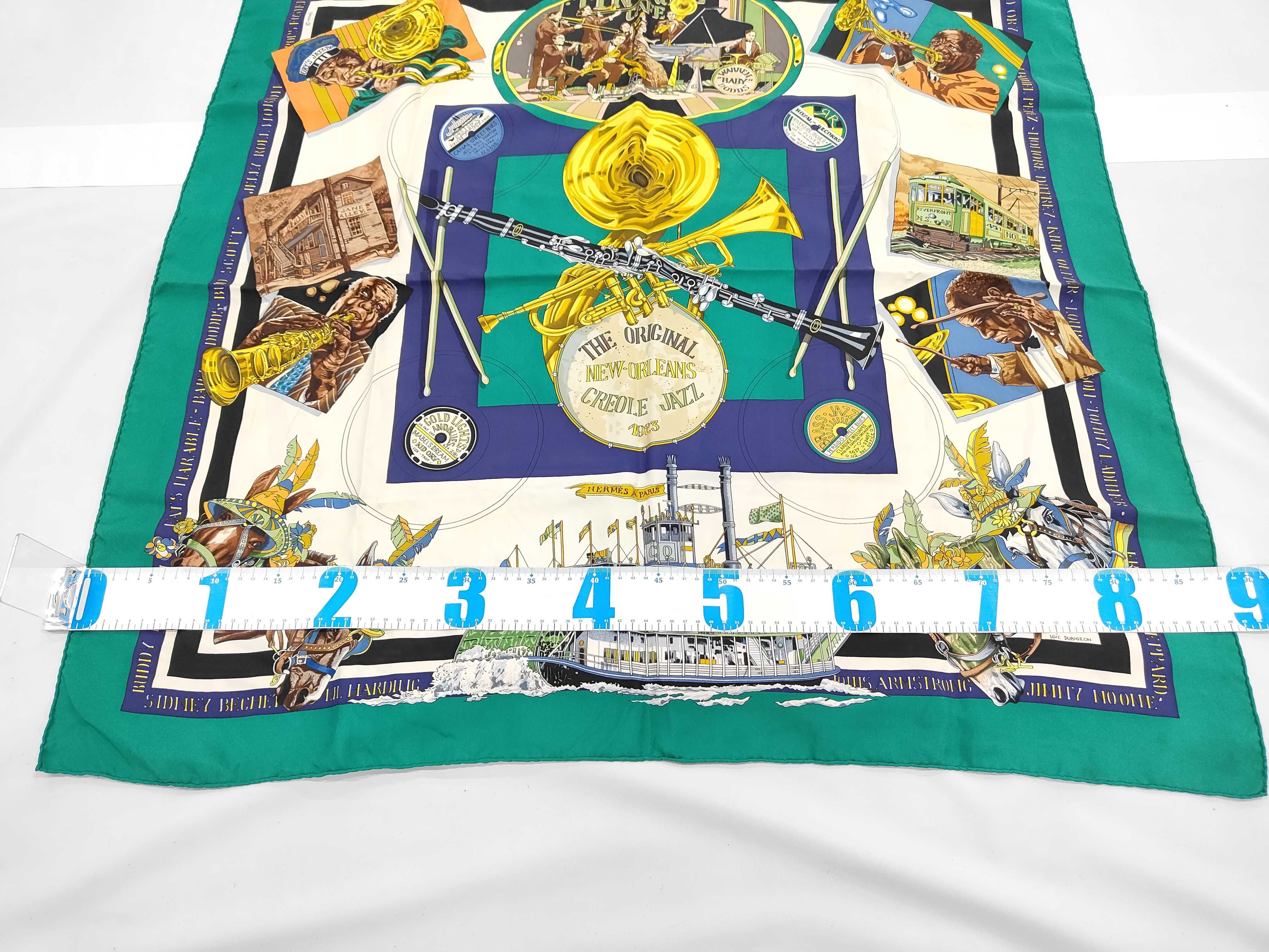 Hermes New Orleans Creole Jazz Silk Scarf by Loic Dubigeon