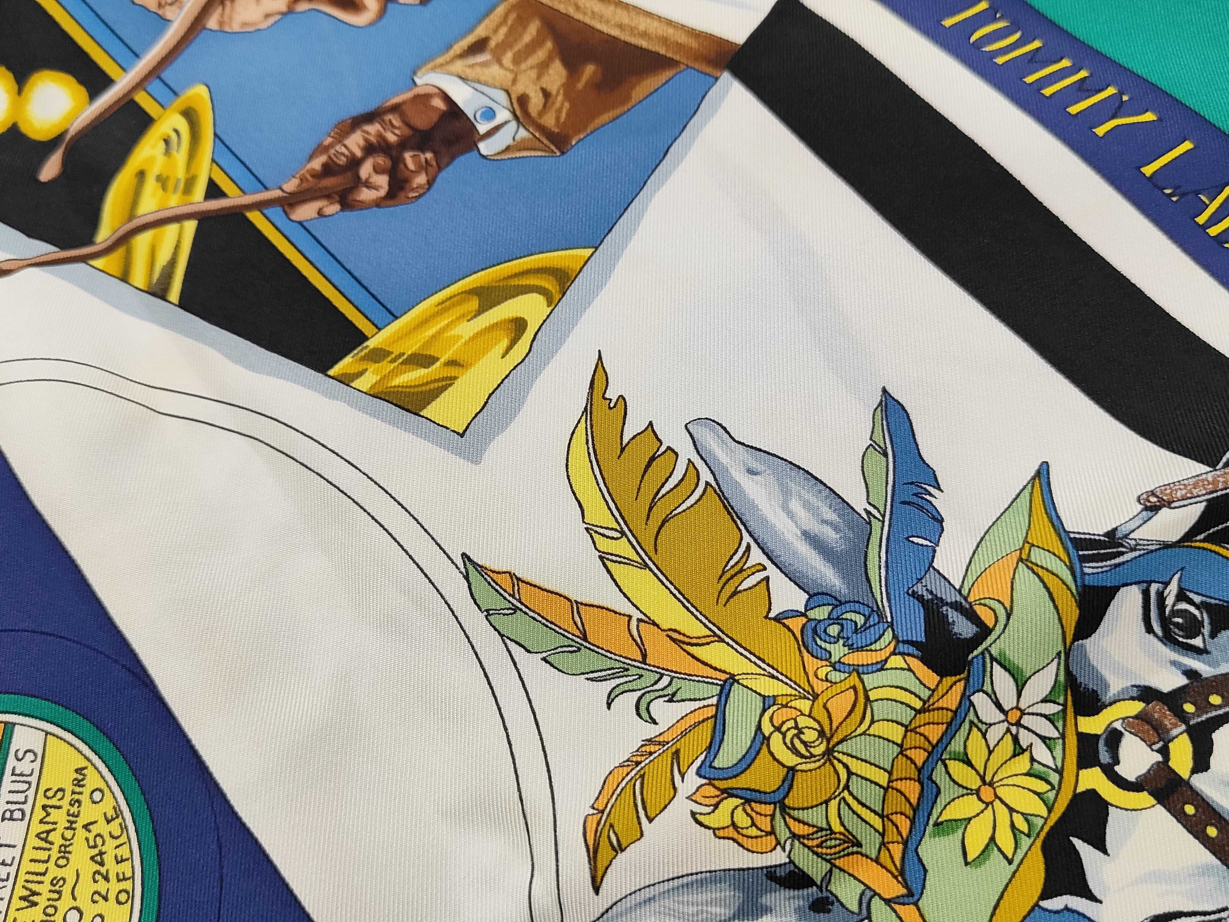 Hermes New Orleans Creole Jazz Silk Scarf by Loic Dubigeon