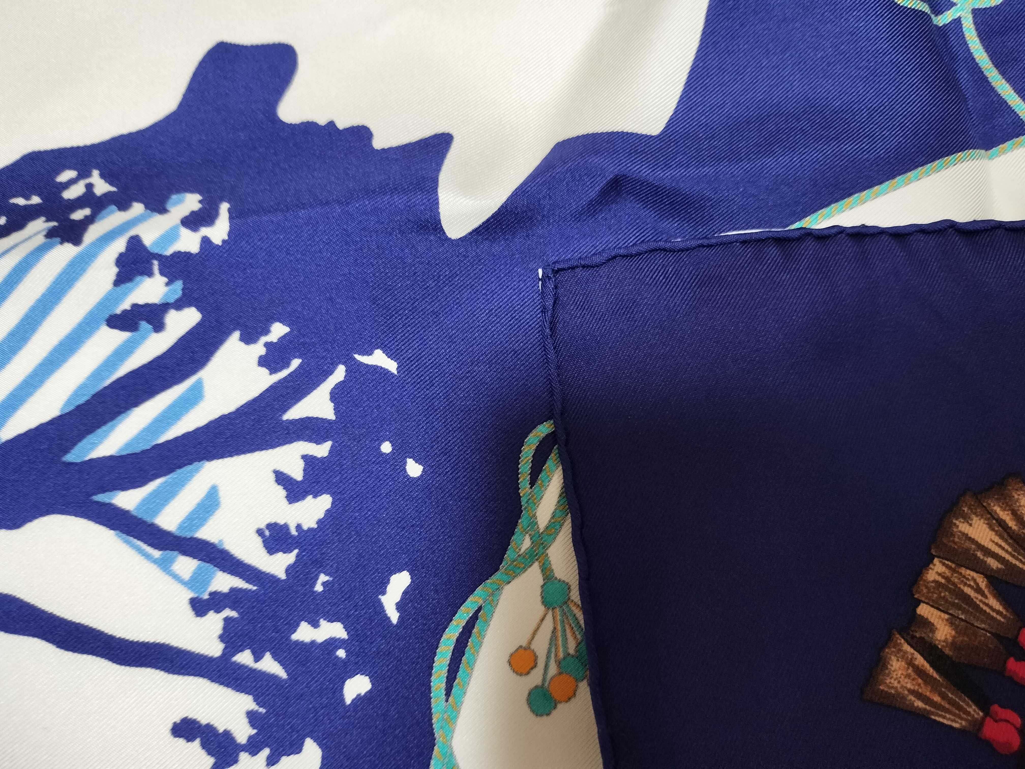Hermes Silk Scarf with Spanish Feria de Sevilla Equestrian Motif