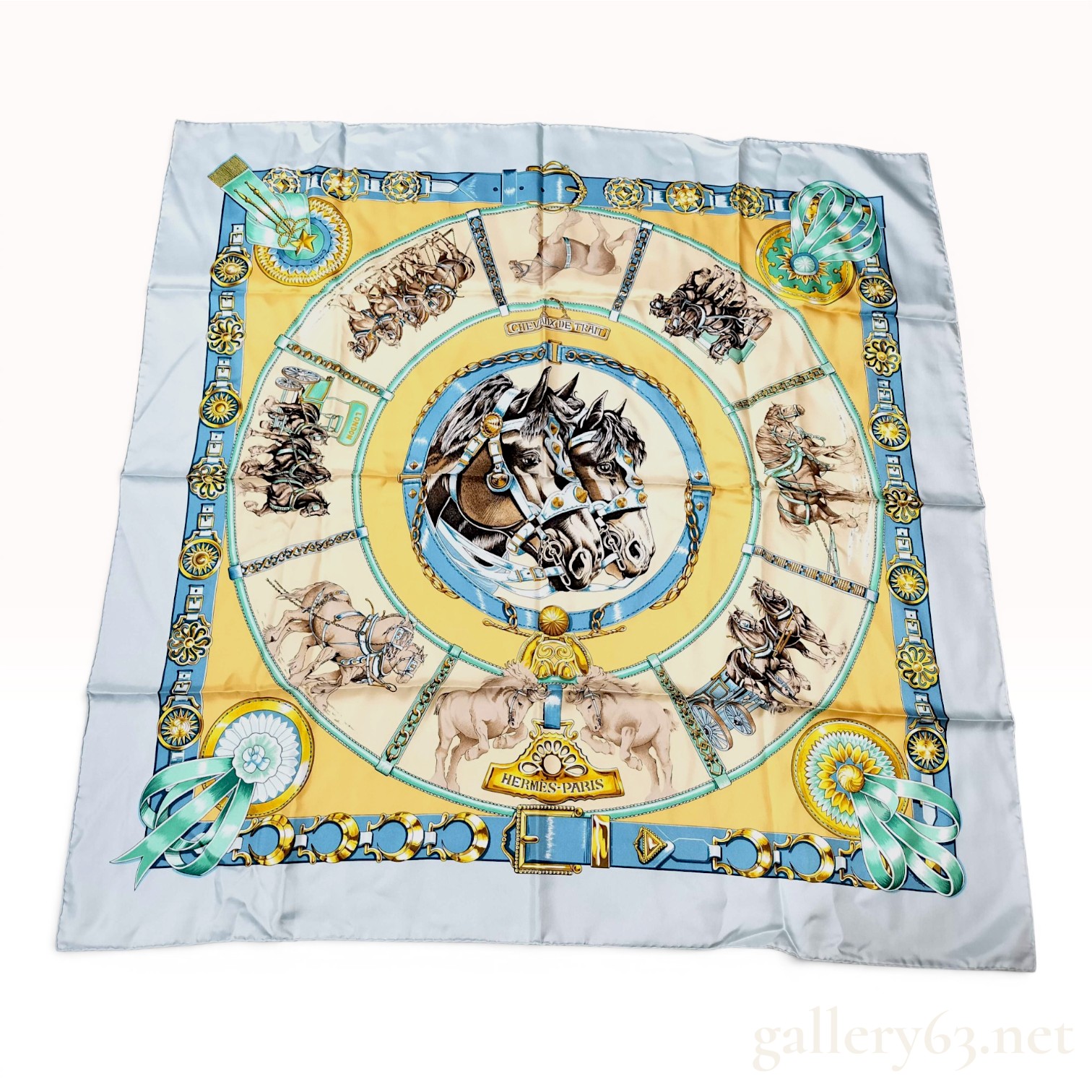 Hermes Chevaux de Trait Silk Scarf
