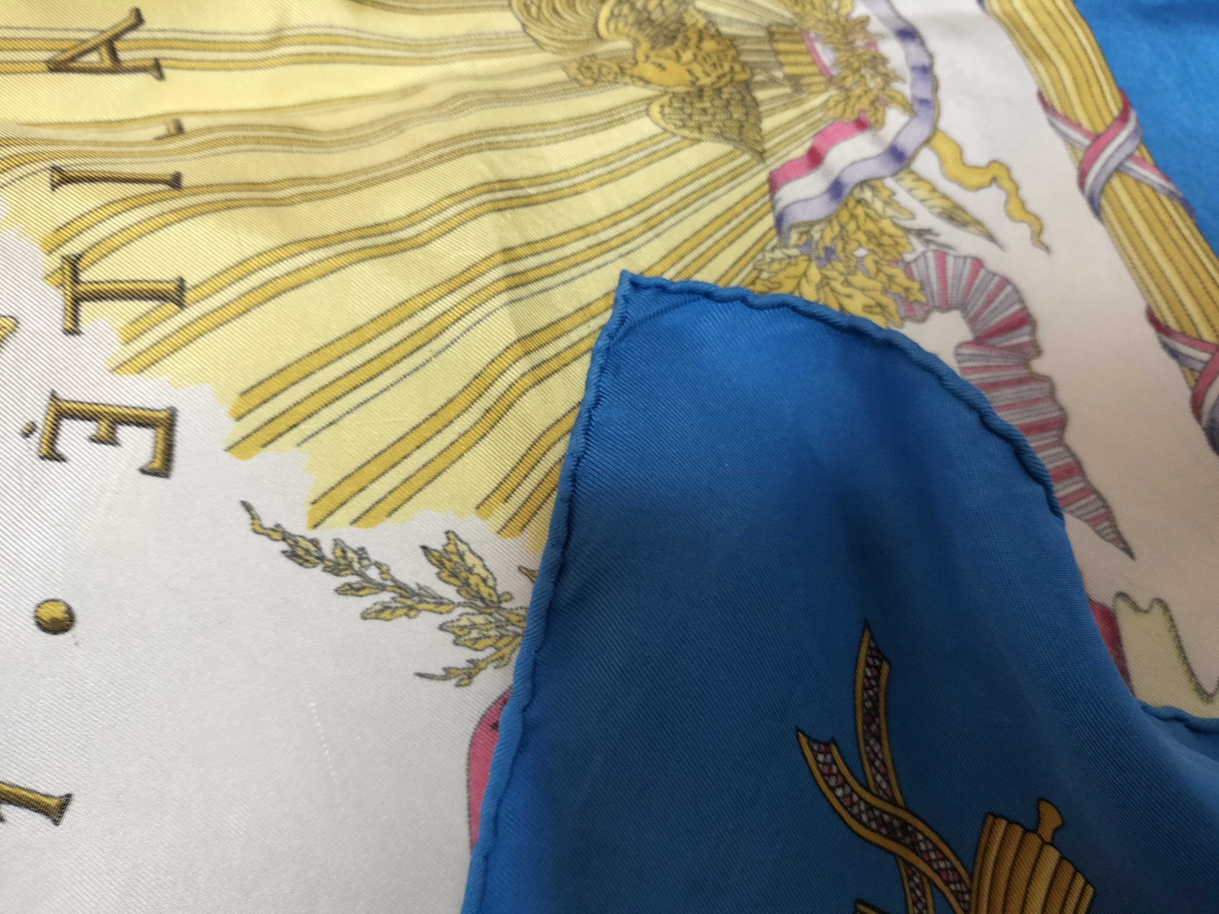 Hermes Republique Francaise Silk Carre Scarf