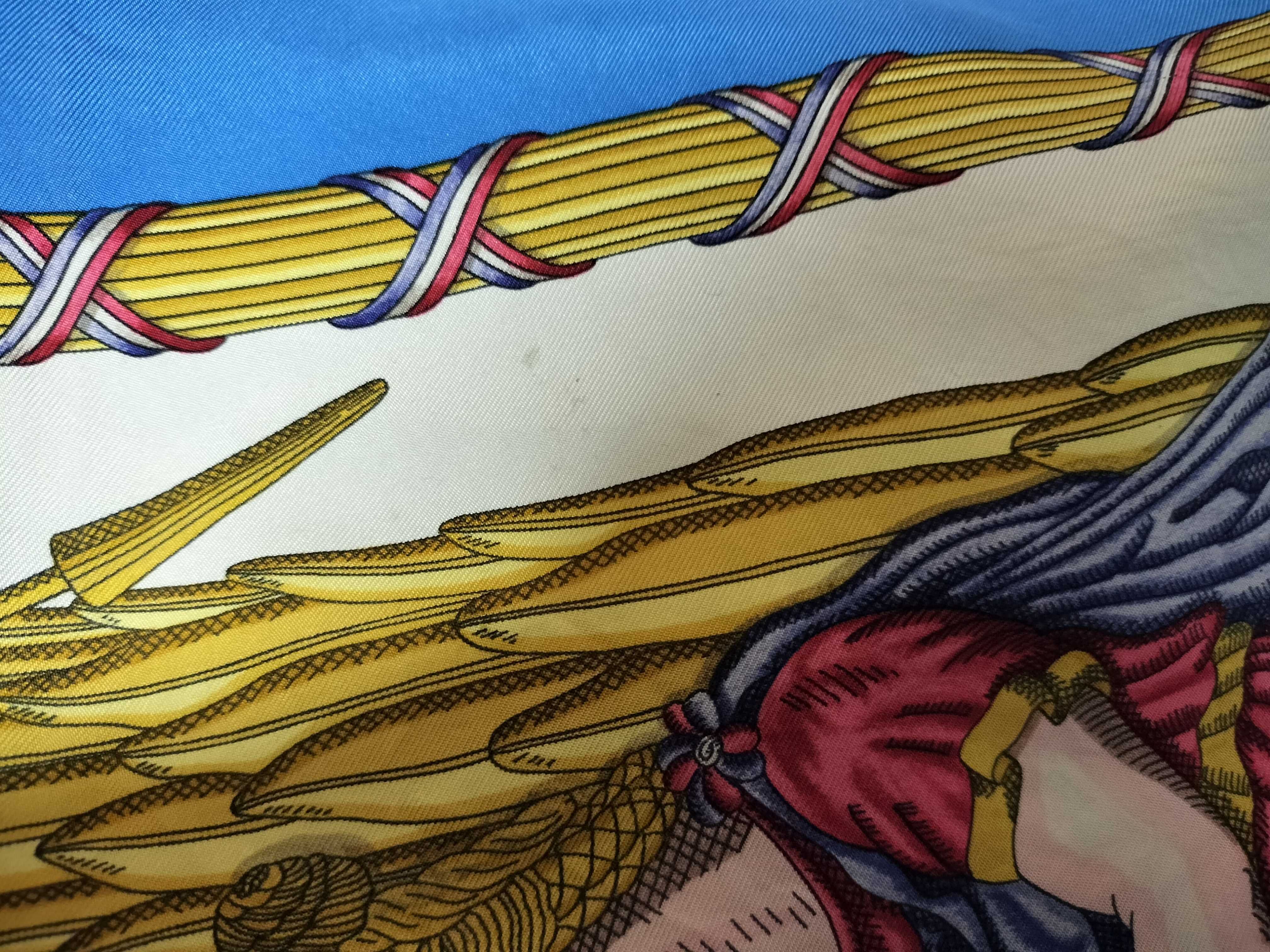 Hermes Republique Francaise Silk Carre Scarf