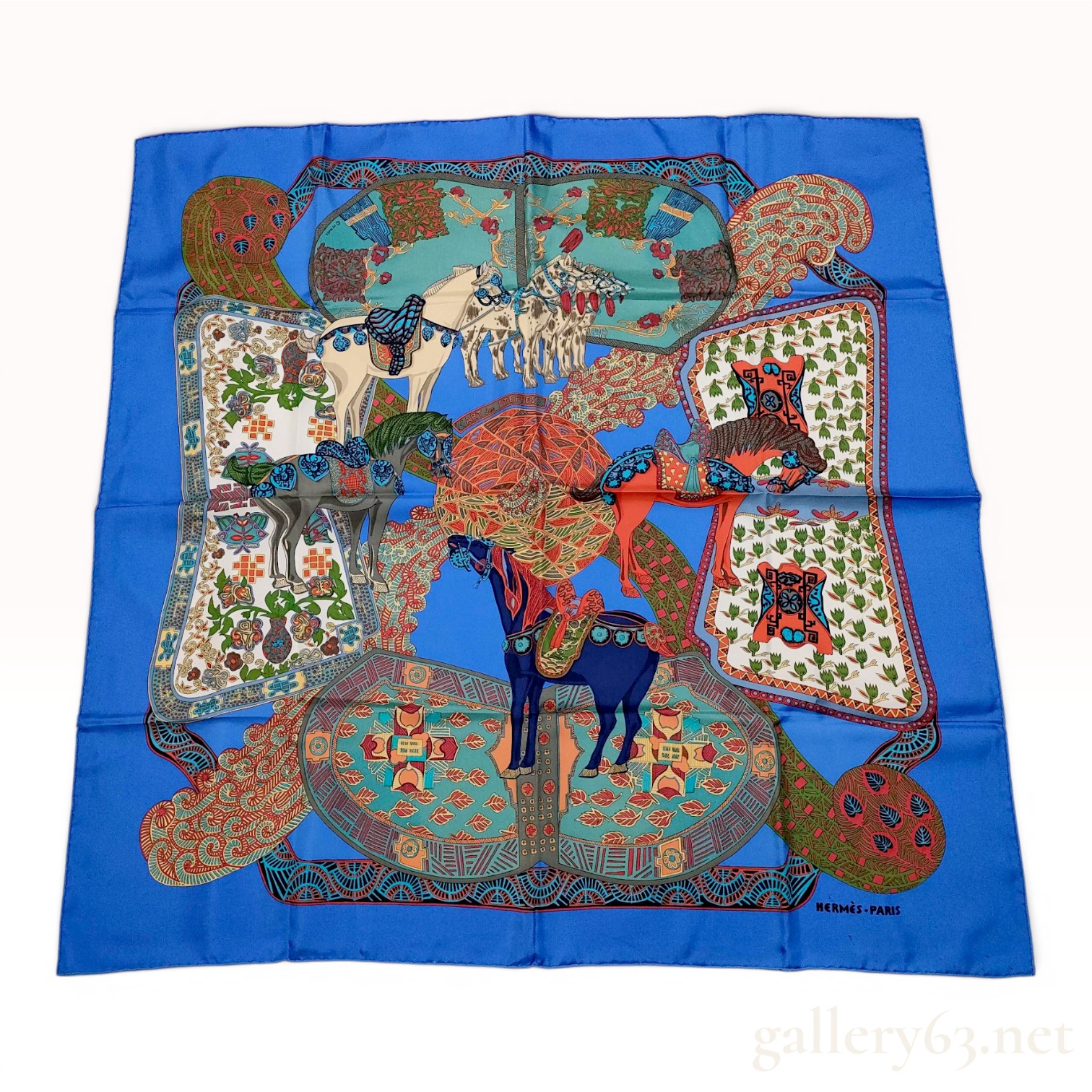 Hermes Art des Steppes Silk Scarf by Annie Faivre