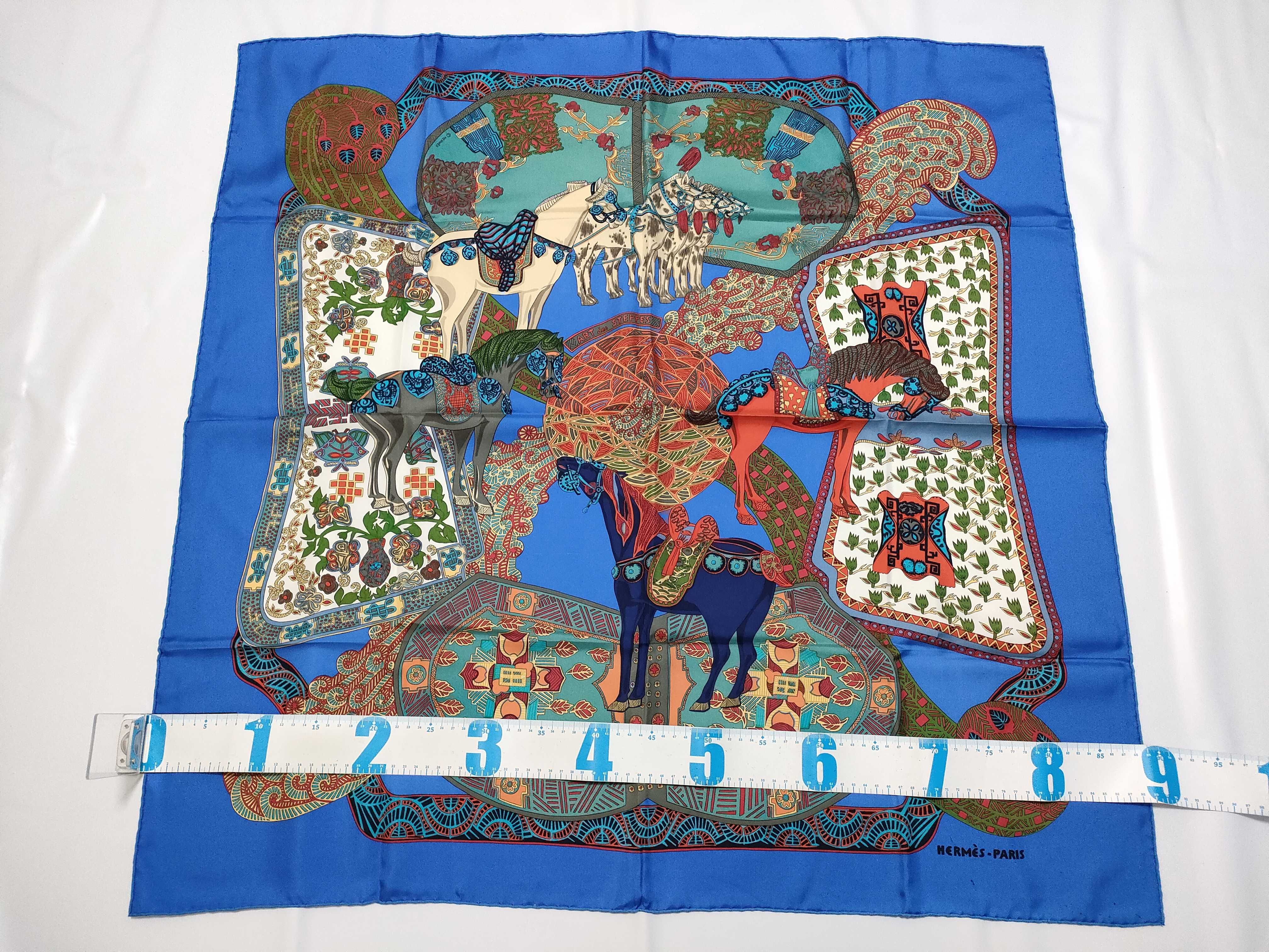 Hermes Art des Steppes Silk Scarf by Annie Faivre