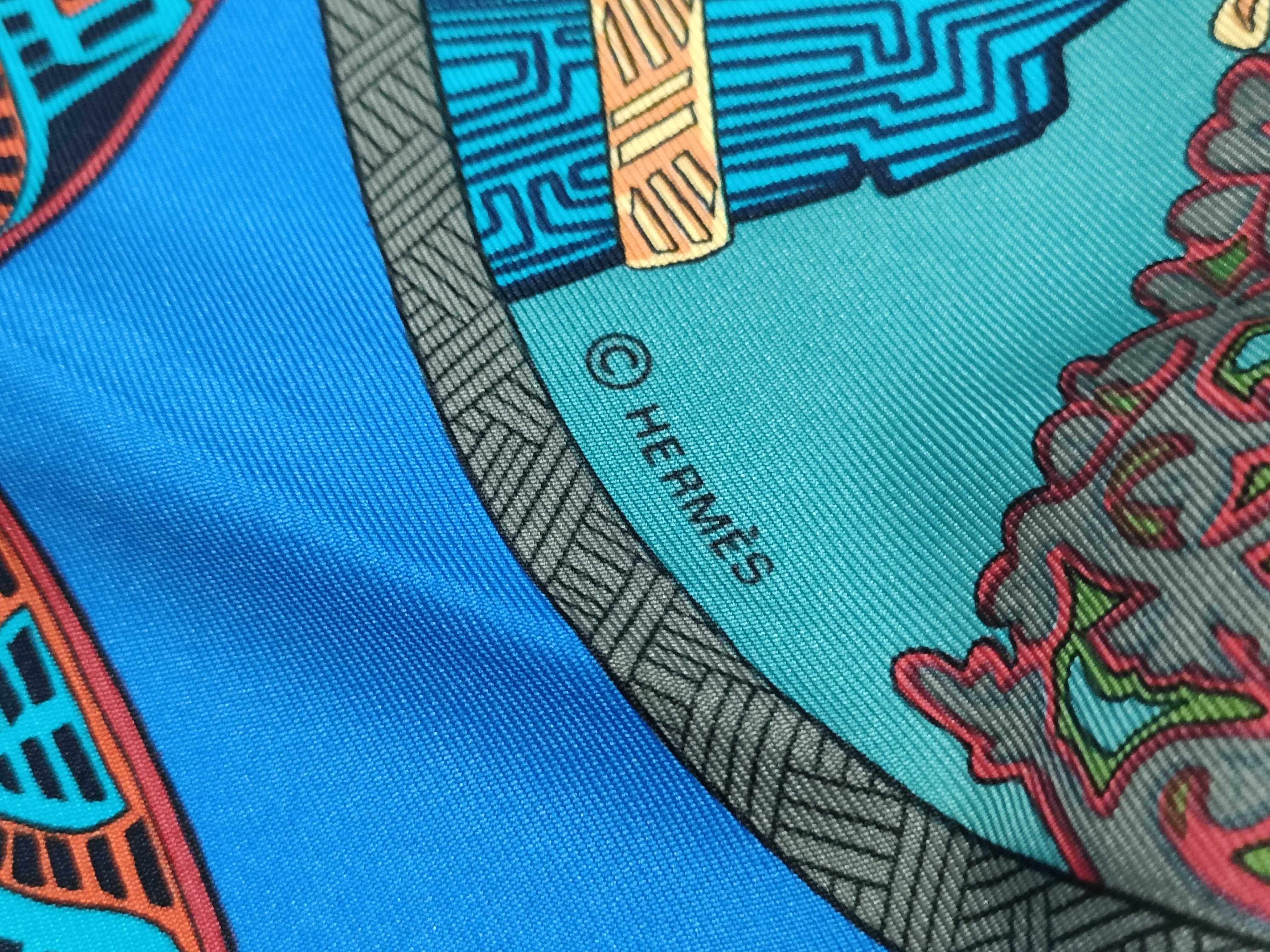 Hermes Art des Steppes Silk Scarf by Annie Faivre