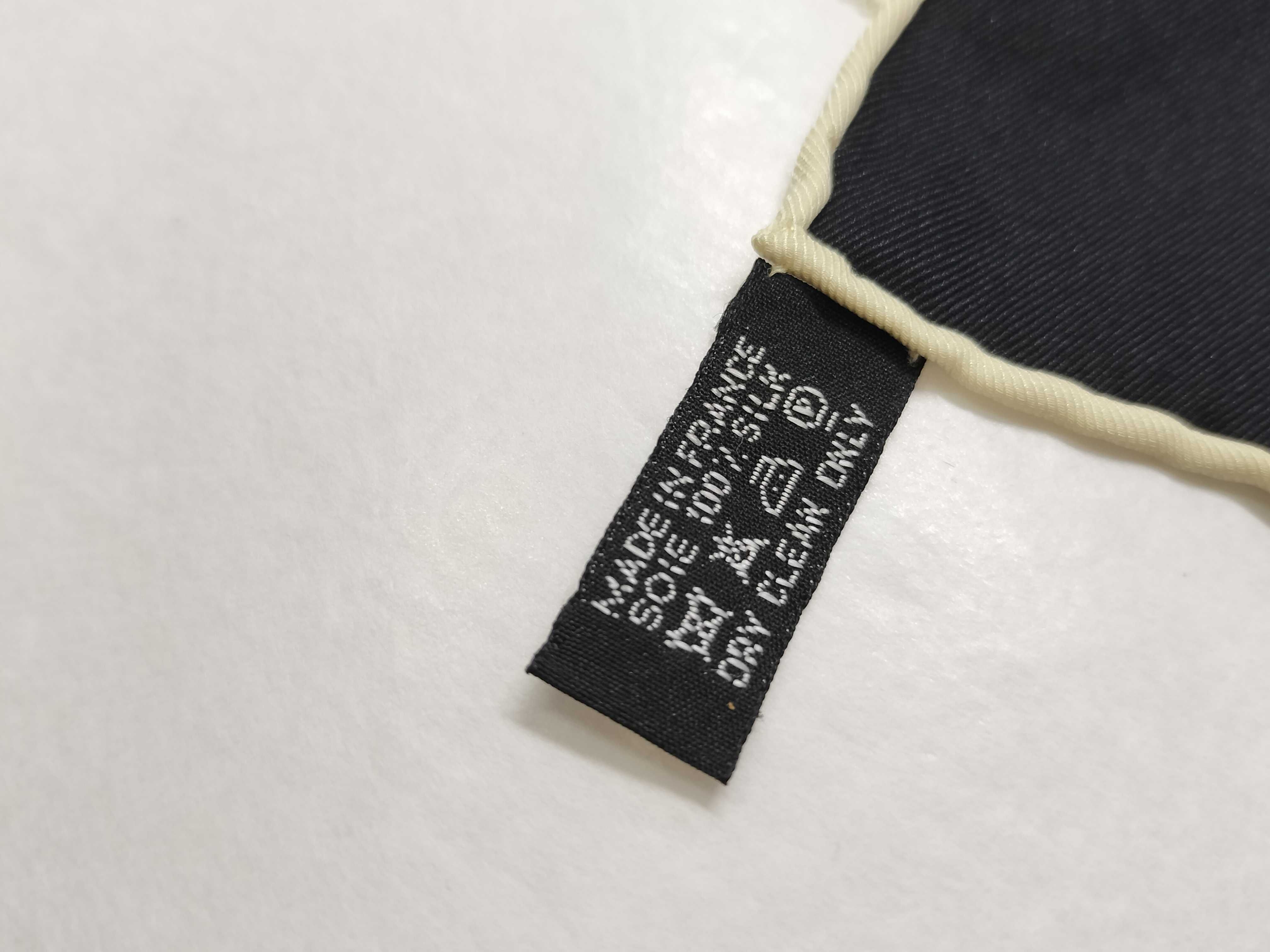 Hermes Gaucho Pattern Silk Pocket Square