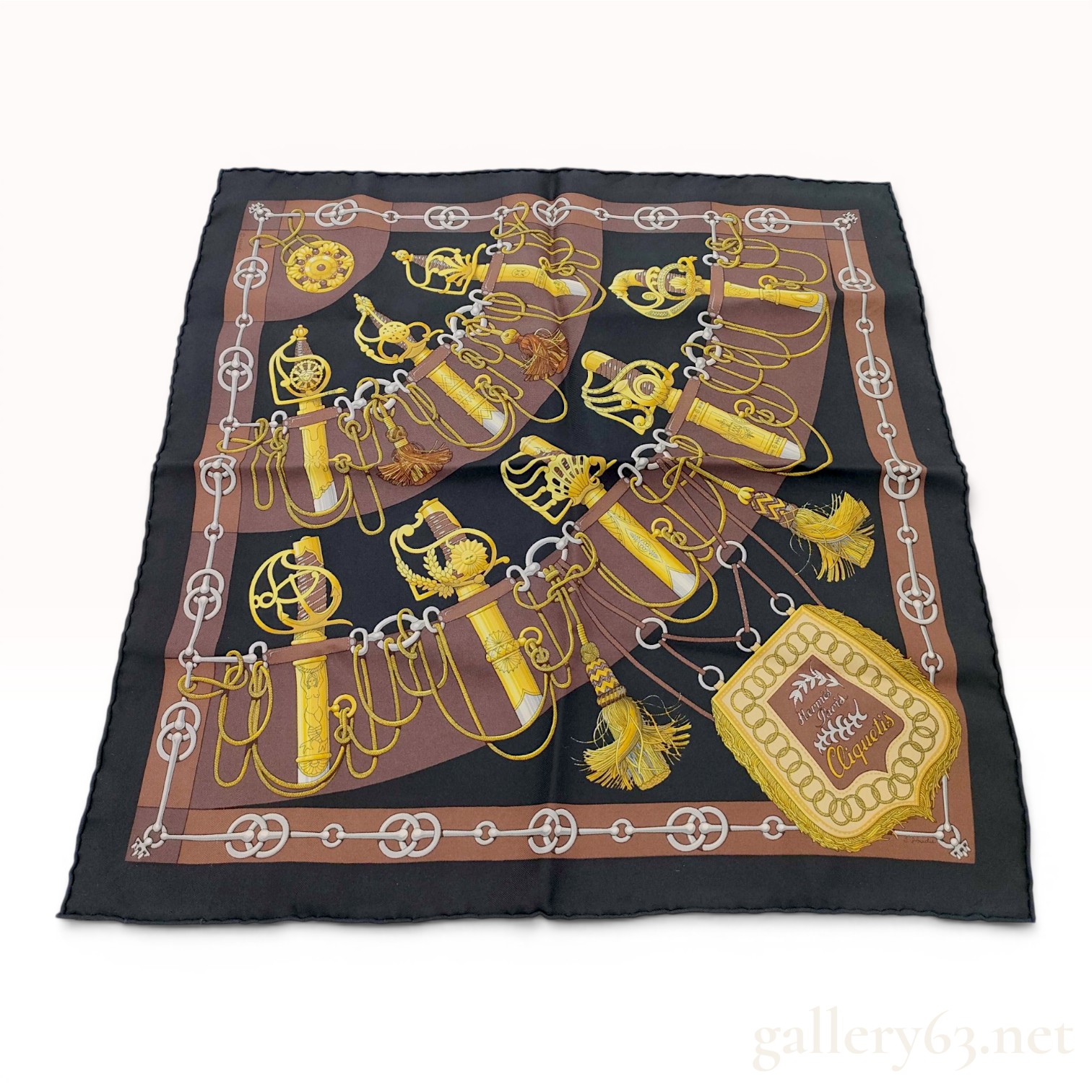 Hermes Cliquetis Silk Gavroche Scarf by Julia Abadie