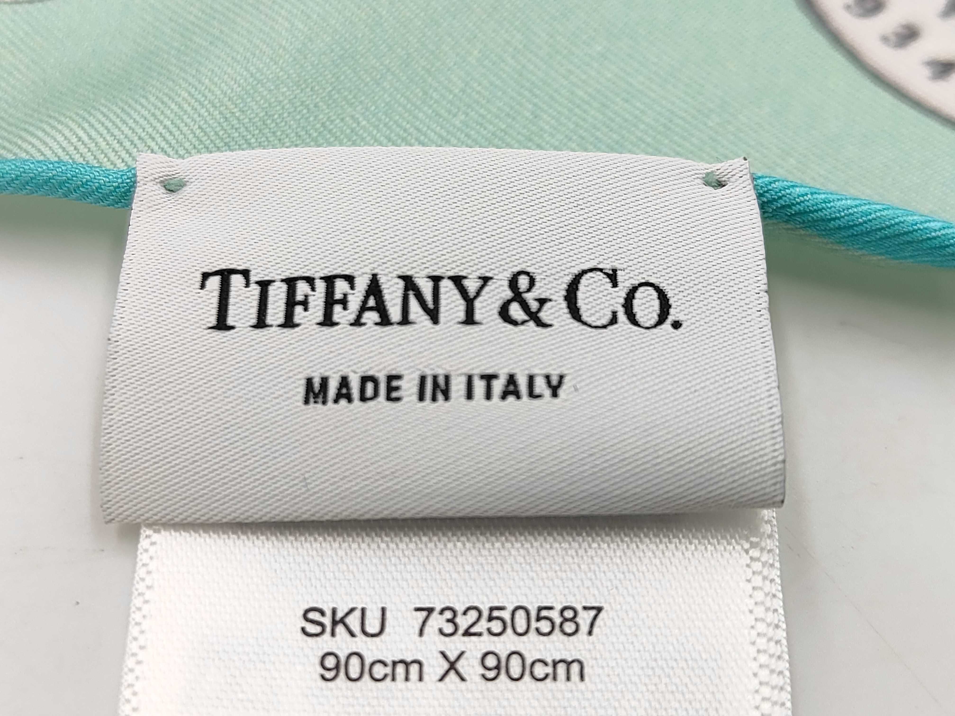 Tiffany and Co. Return to Tiffany Chains Silk Square Scarf in Jade