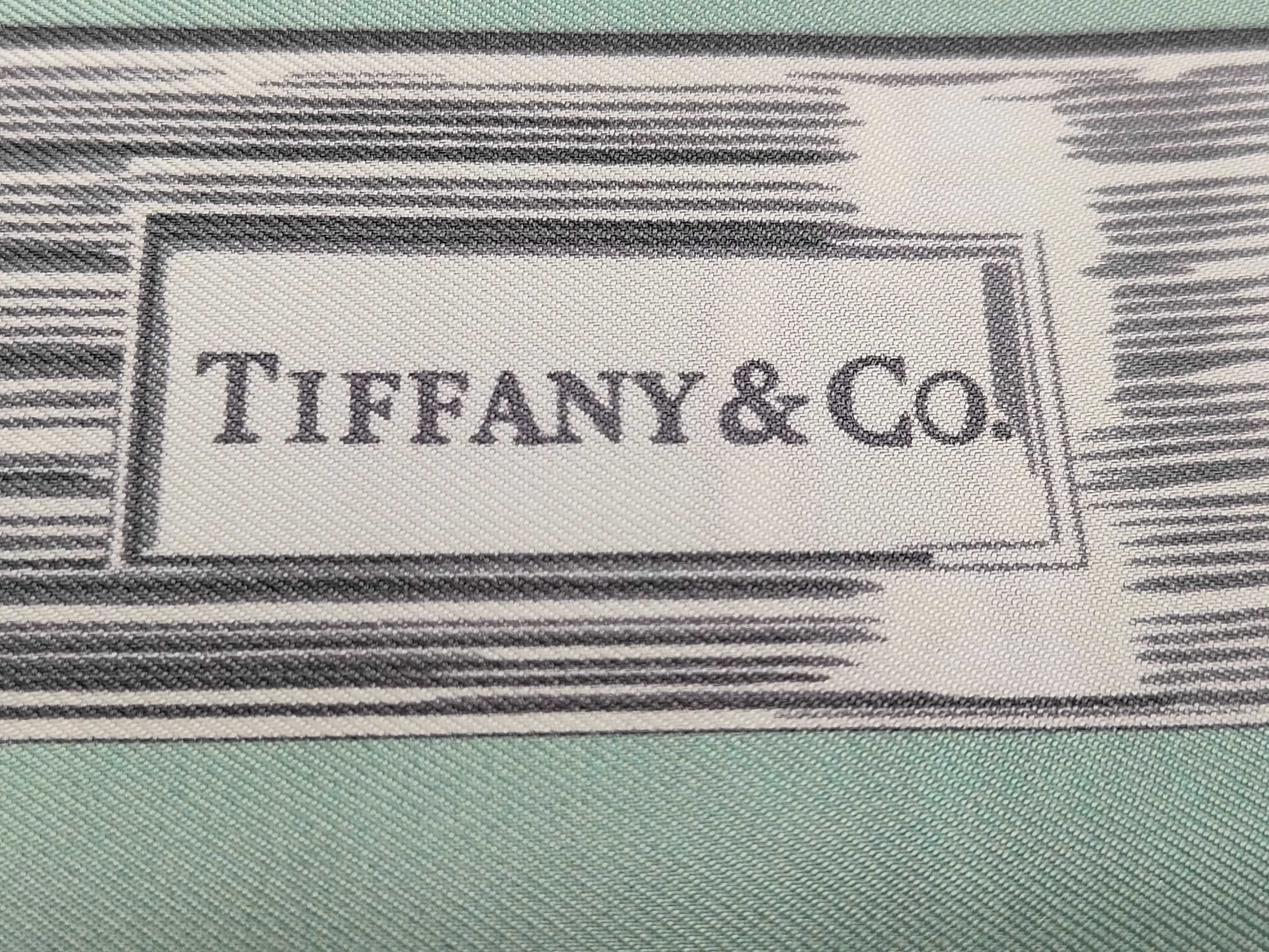 Tiffany and Co. Return to Tiffany Chains Silk Square Scarf in Jade