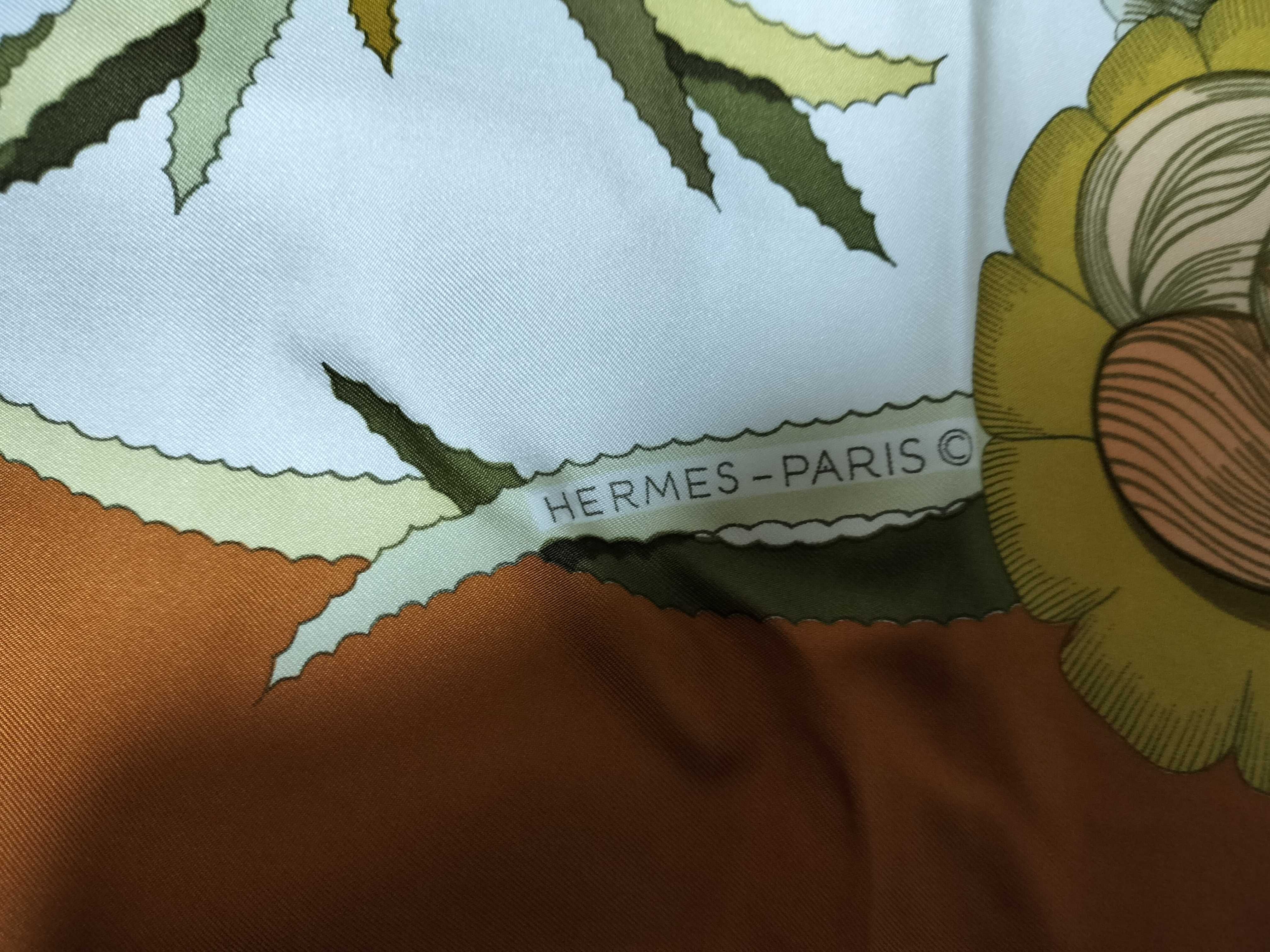 Hermes Tahiti Silk Twill Scarf Designed by Caty Latham