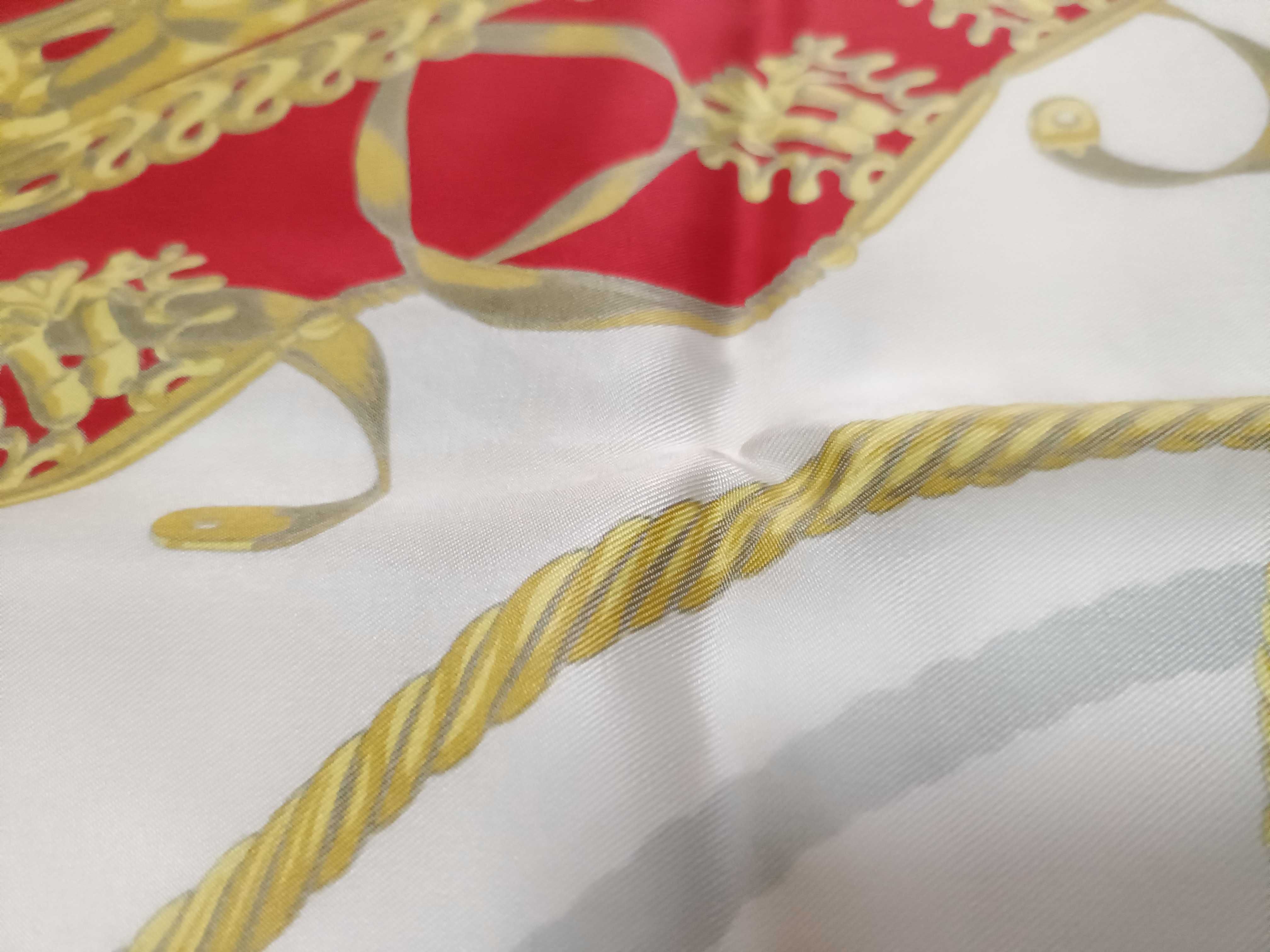 Hermes Les Cavaliers d'Or Silk Carre 90 Scarf