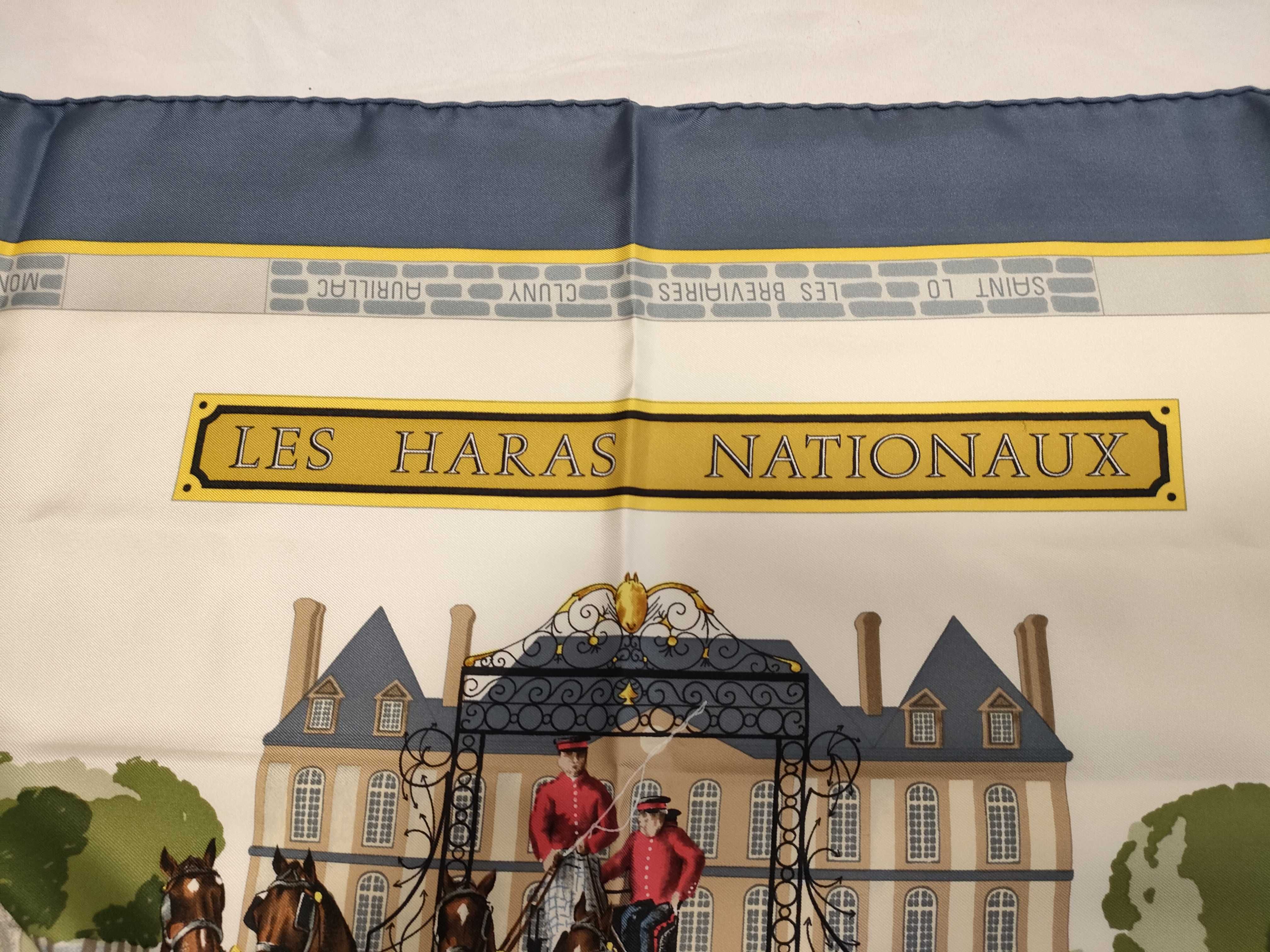 Hermes Les Haras Nationaux Silk Carre 90 Scarf by Hubert de Watrigant