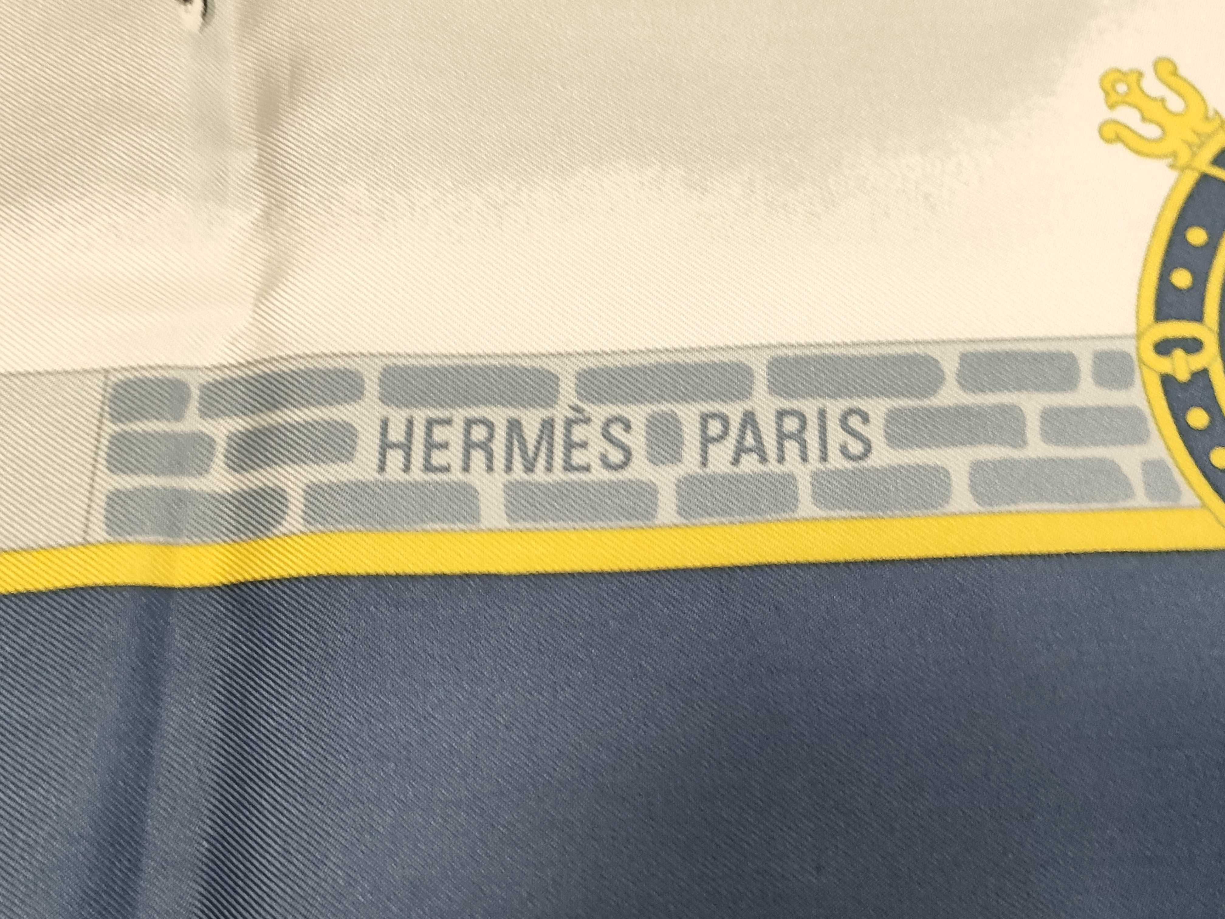 Hermes Les Haras Nationaux Silk Carre 90 Scarf by Hubert de Watrigant