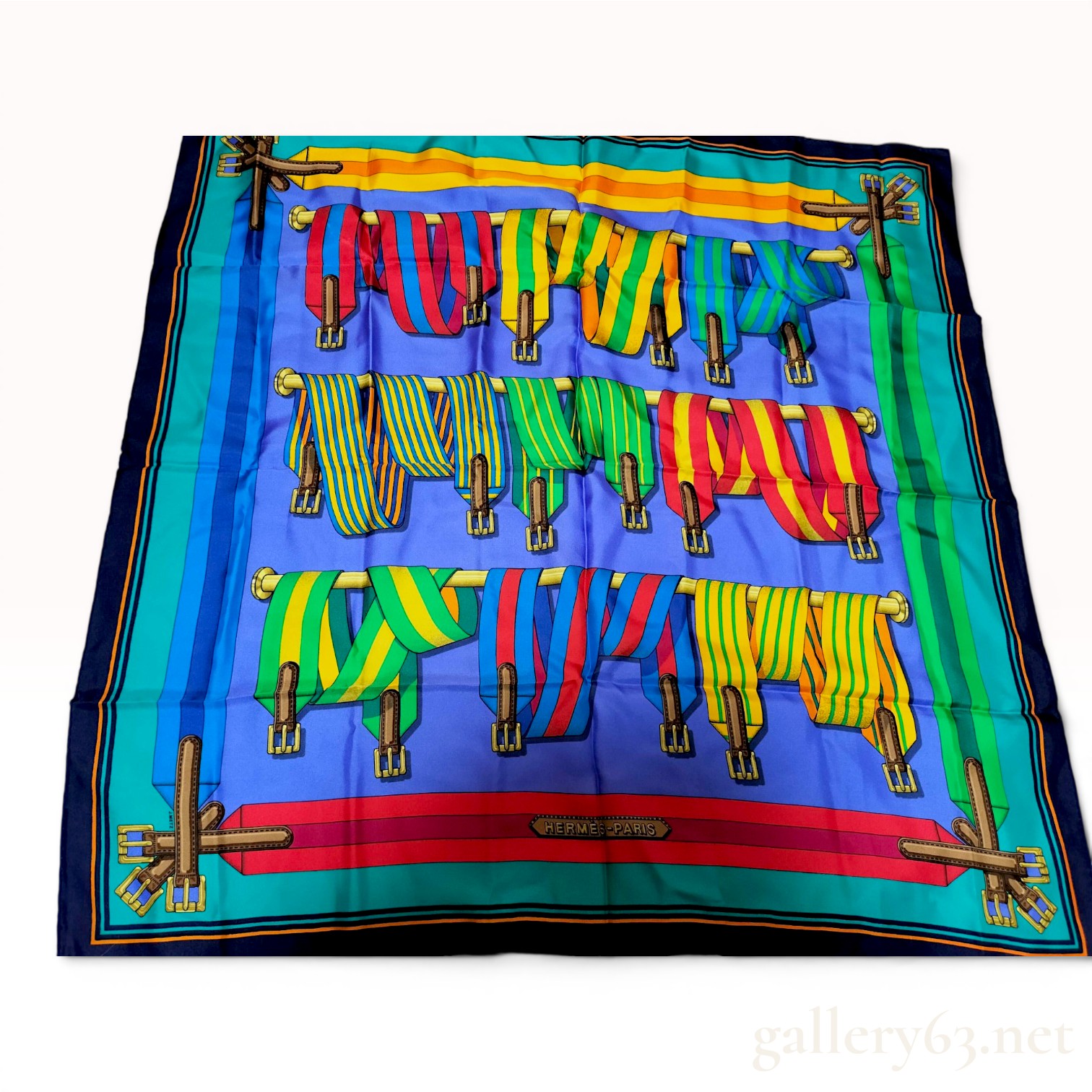 Hermes Les Sangles Silk Scarf