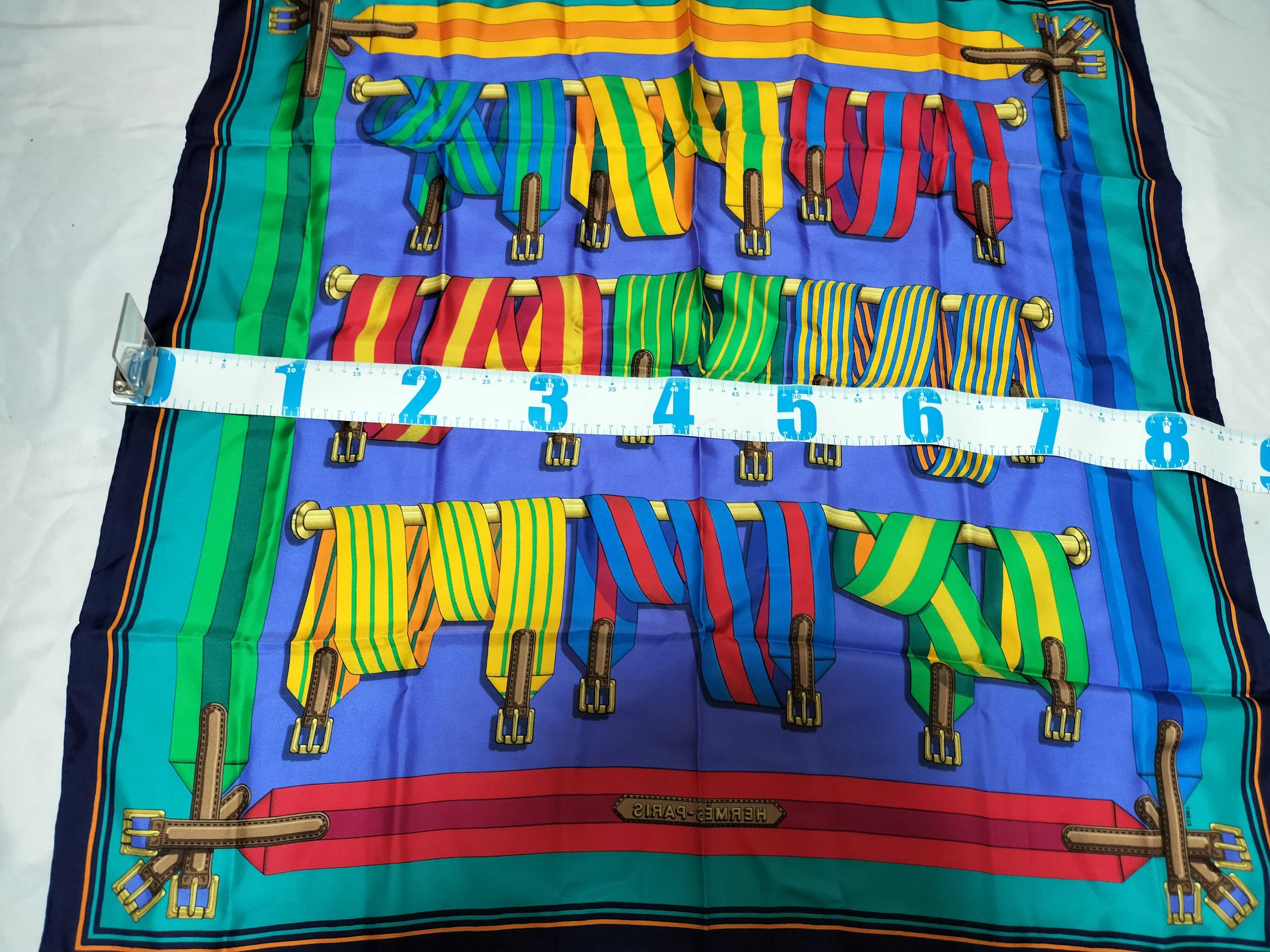 Hermes Les Sangles Silk Scarf